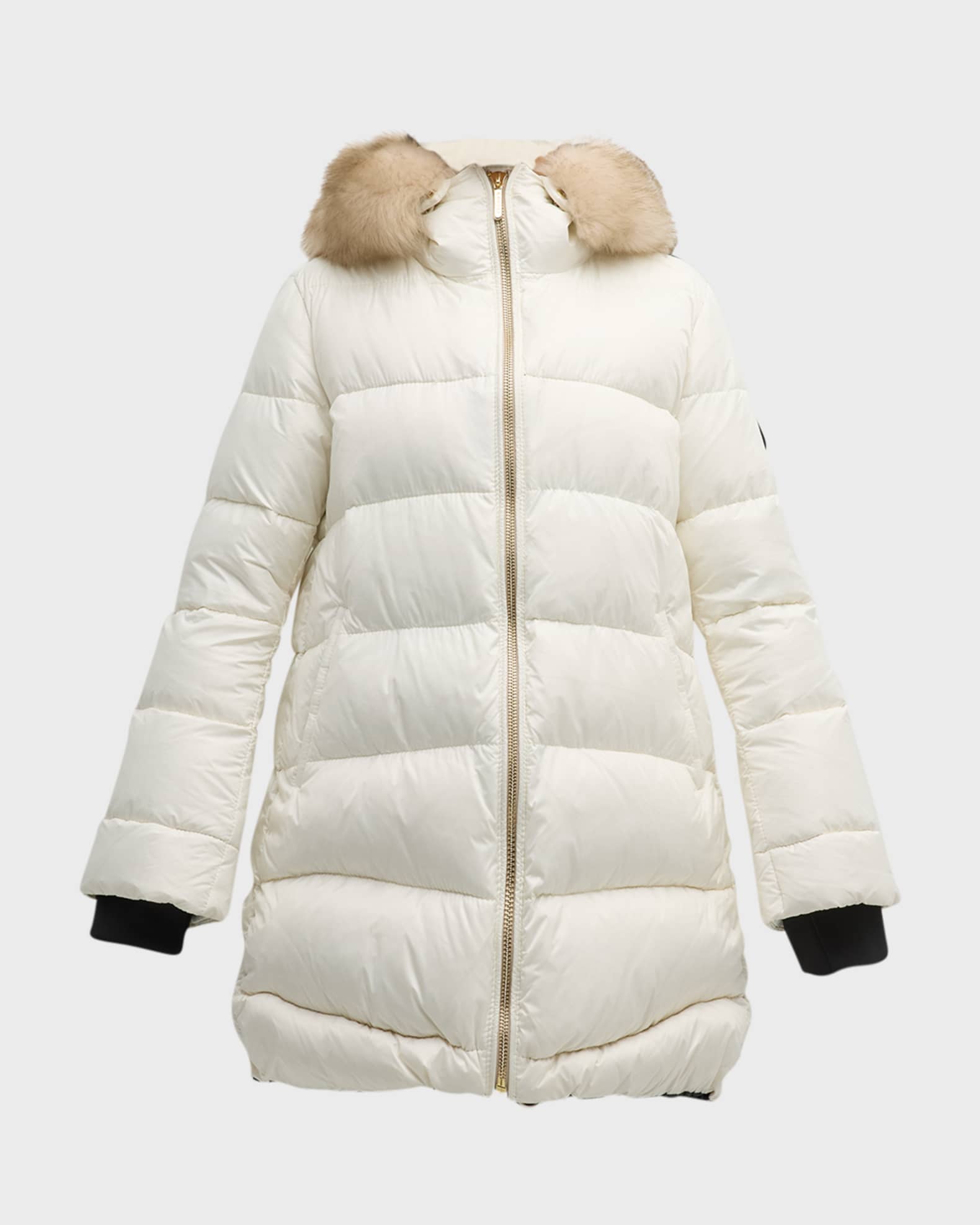Apres-Ski Down-Filled Jacket With Detachable Toscana Shearling Lamb Hood Trim 1