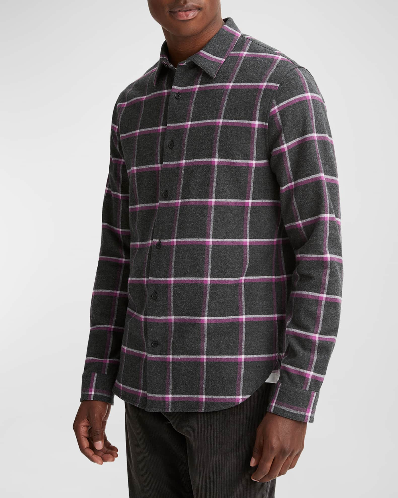 Vince Men's Skipton Plaid Sport Shirt | Neiman Marcus