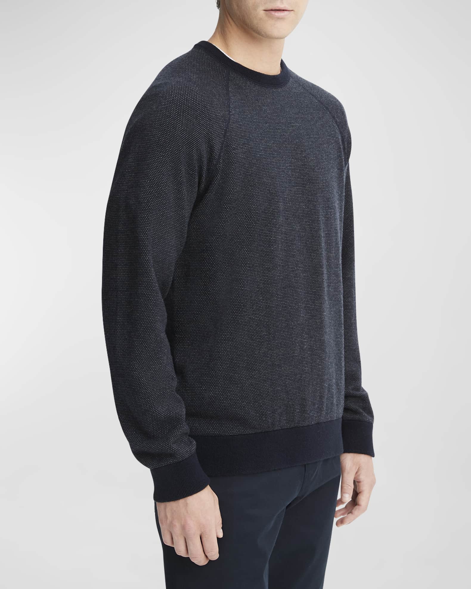 Vince Men's Birdseye Raglan Crew Sweater | Neiman Marcus