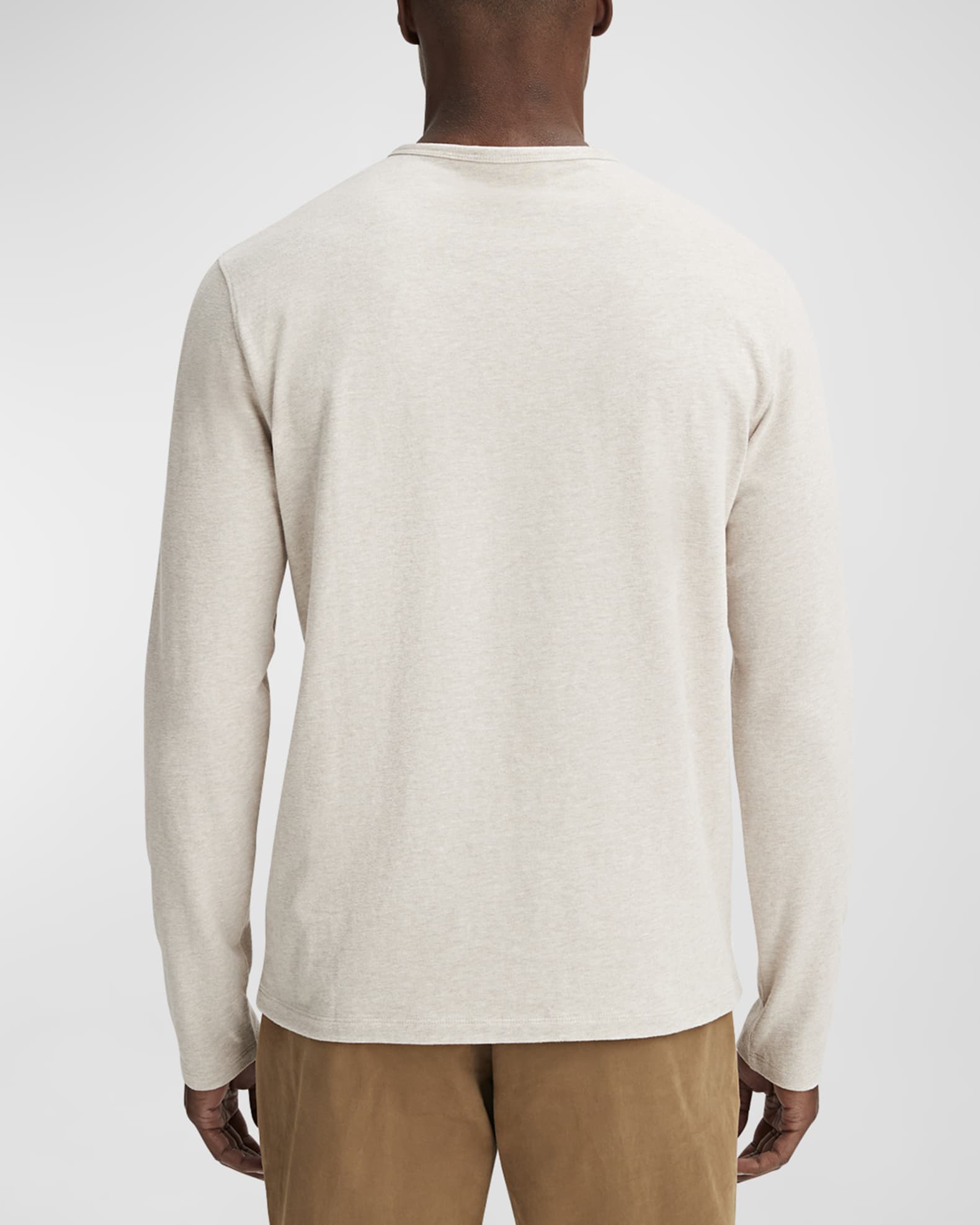 Vince Men's Sueded Jersey Henley Shirt | Neiman Marcus