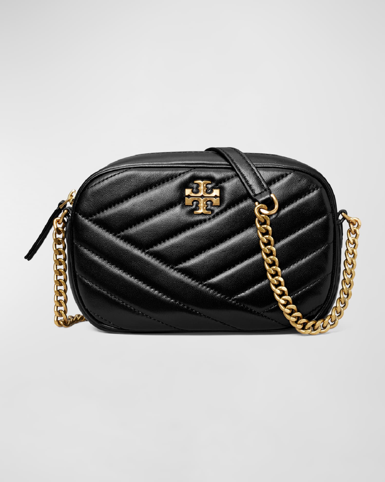  Tory Burch Women's Kira Chevron Small Camera Bag, Black, One  Size : Clothing, Shoes & Jewelry