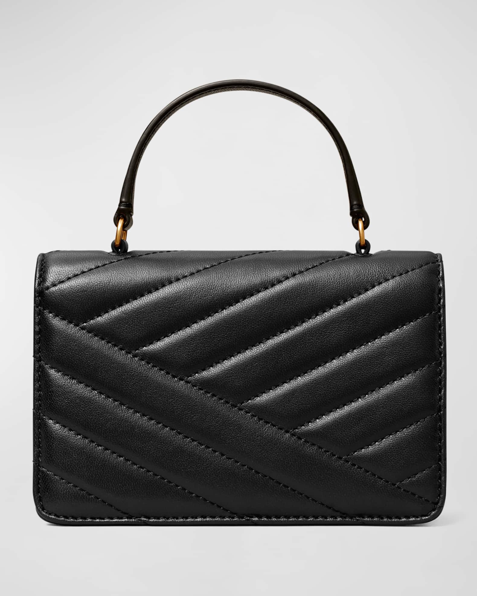 Black Kira mini quilted leather shoulder bag