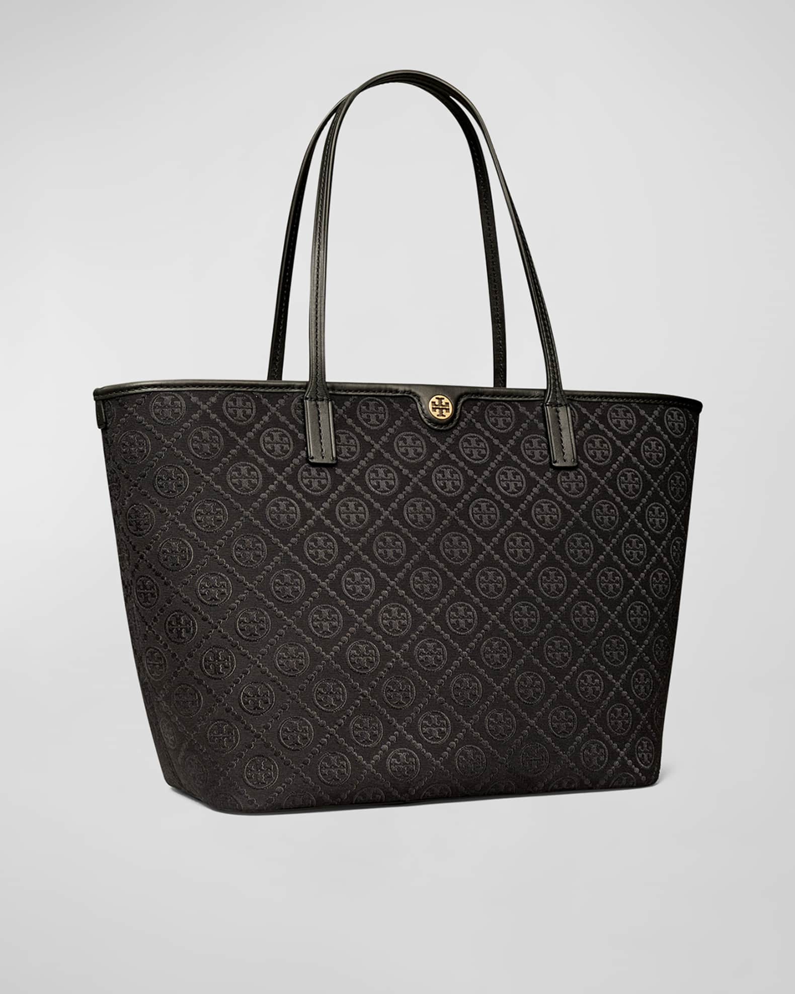 T Monogram Zip Canvas Tote Bag Neiman Marcus