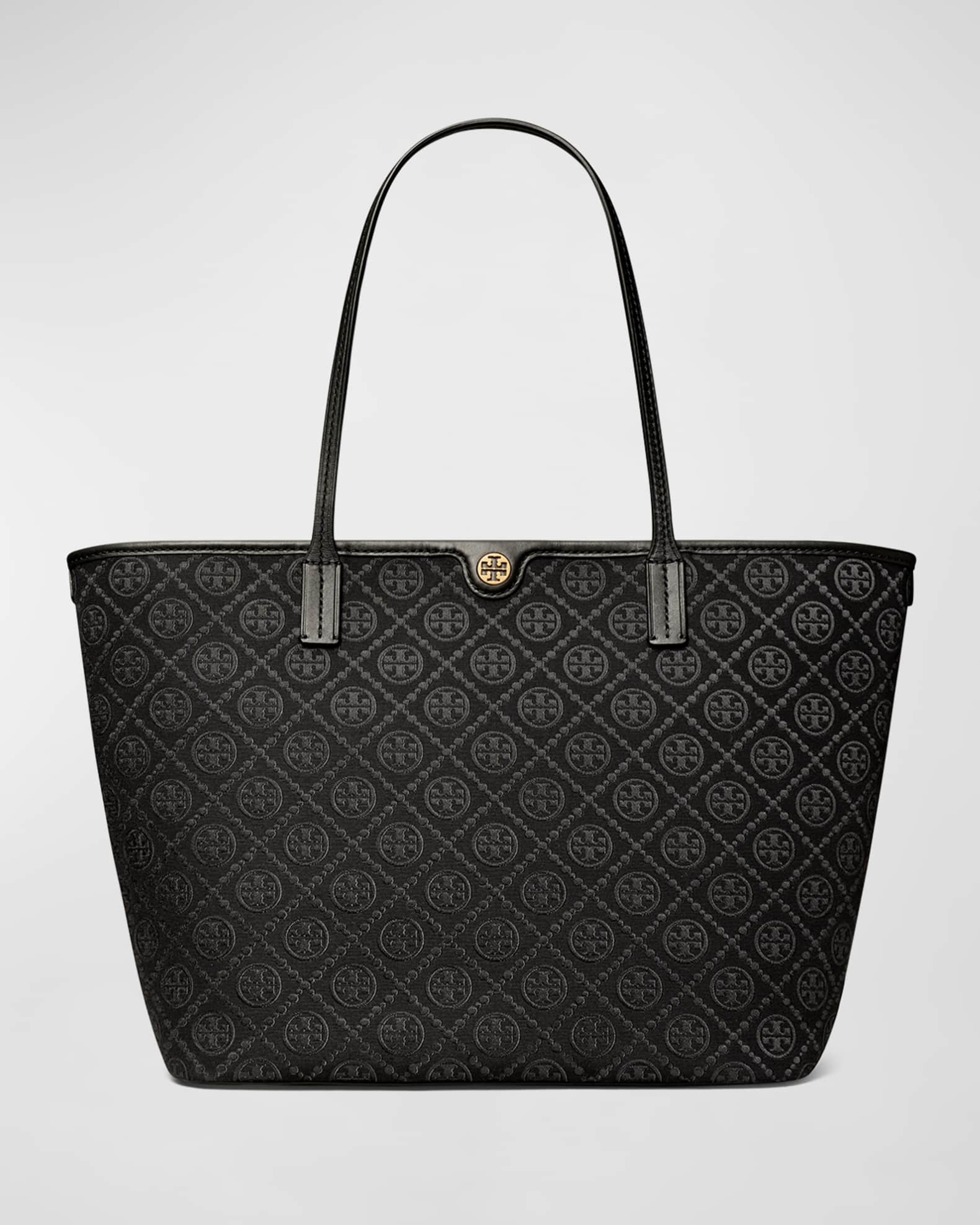 Tory Burch T Monogram Zip Canvas Tote Bag | Neiman Marcus