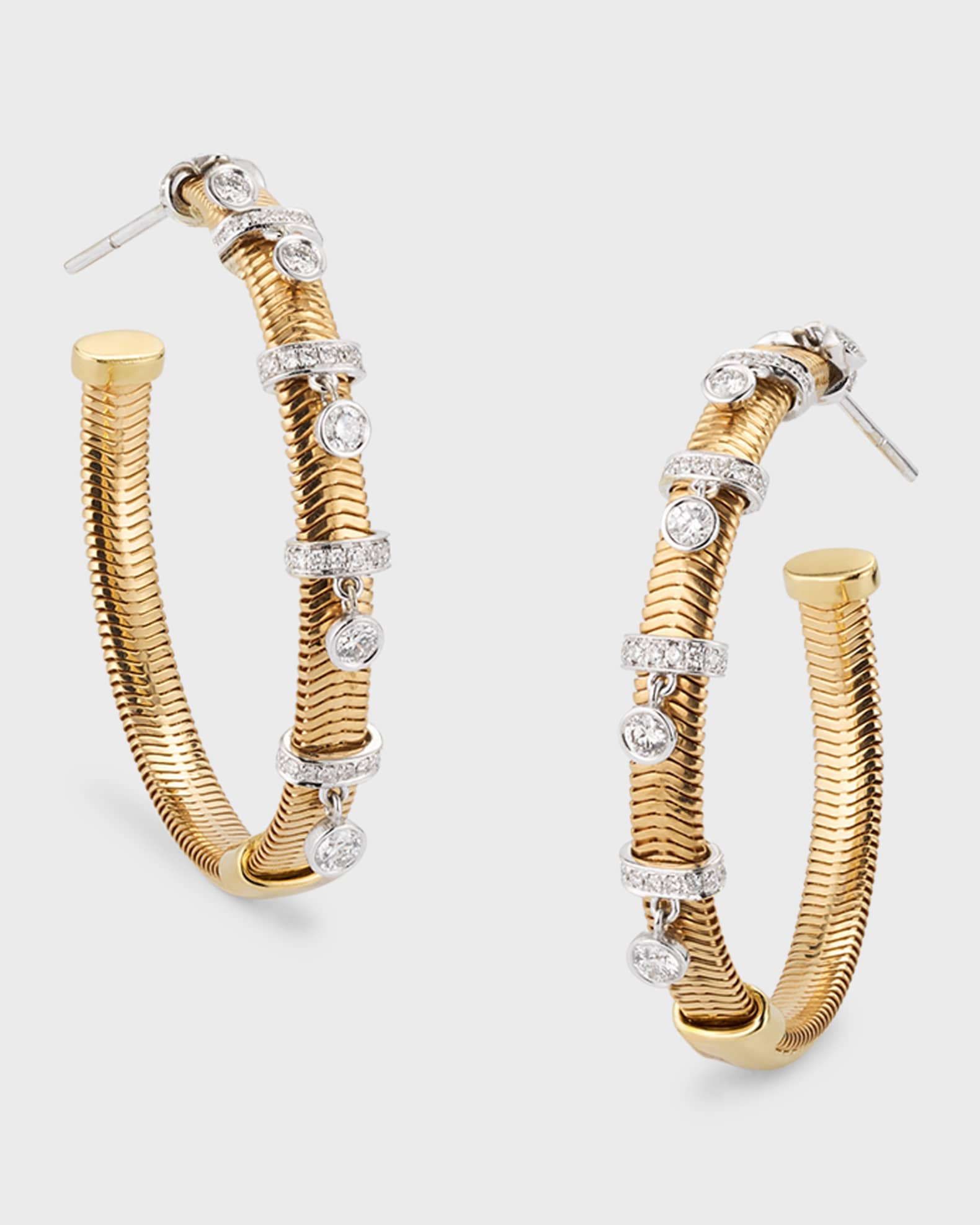 Nikos koulis gold hoop earrings