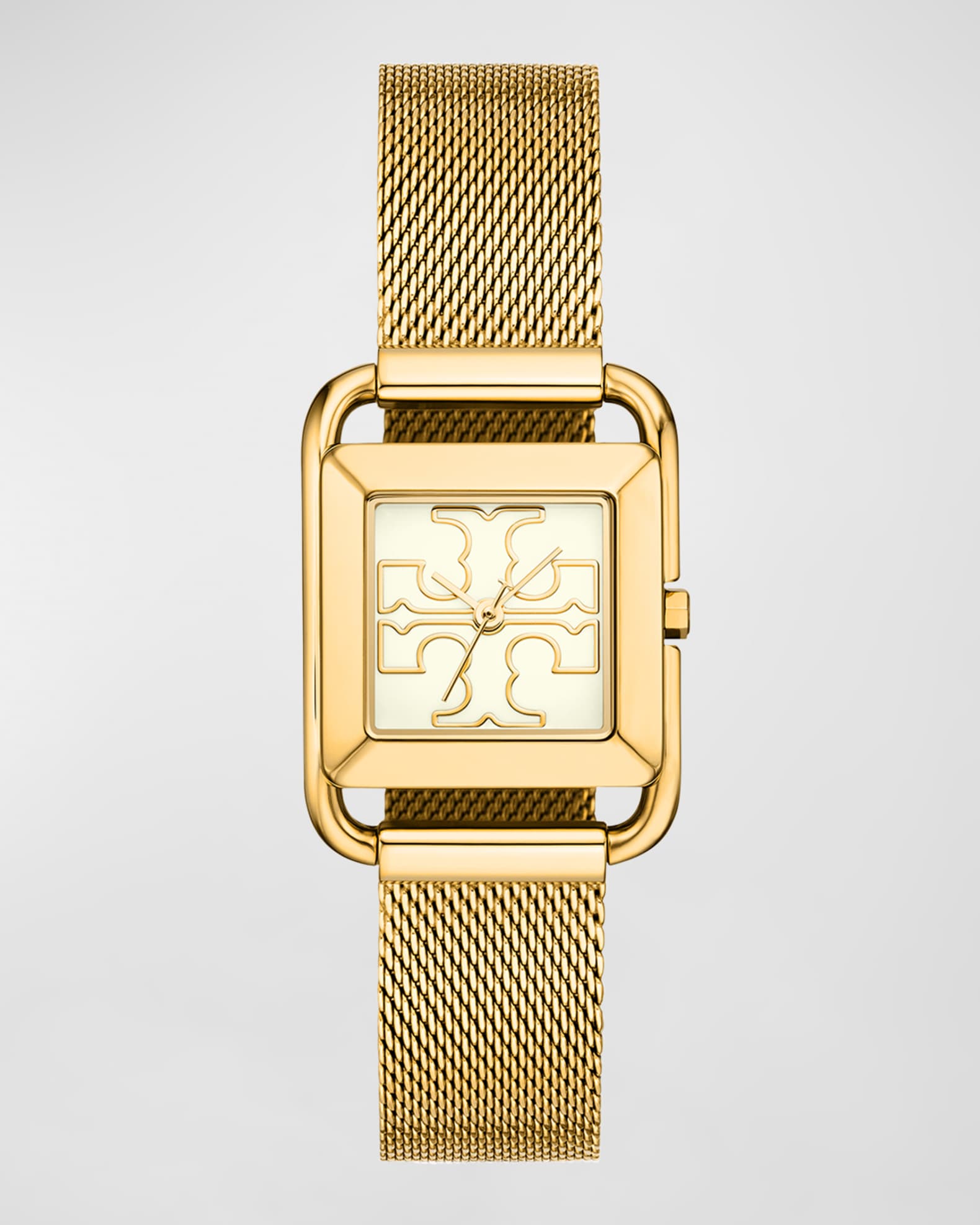 Tory Burch The Miller Square Stainless Steel Mesh Watch | Neiman Marcus
