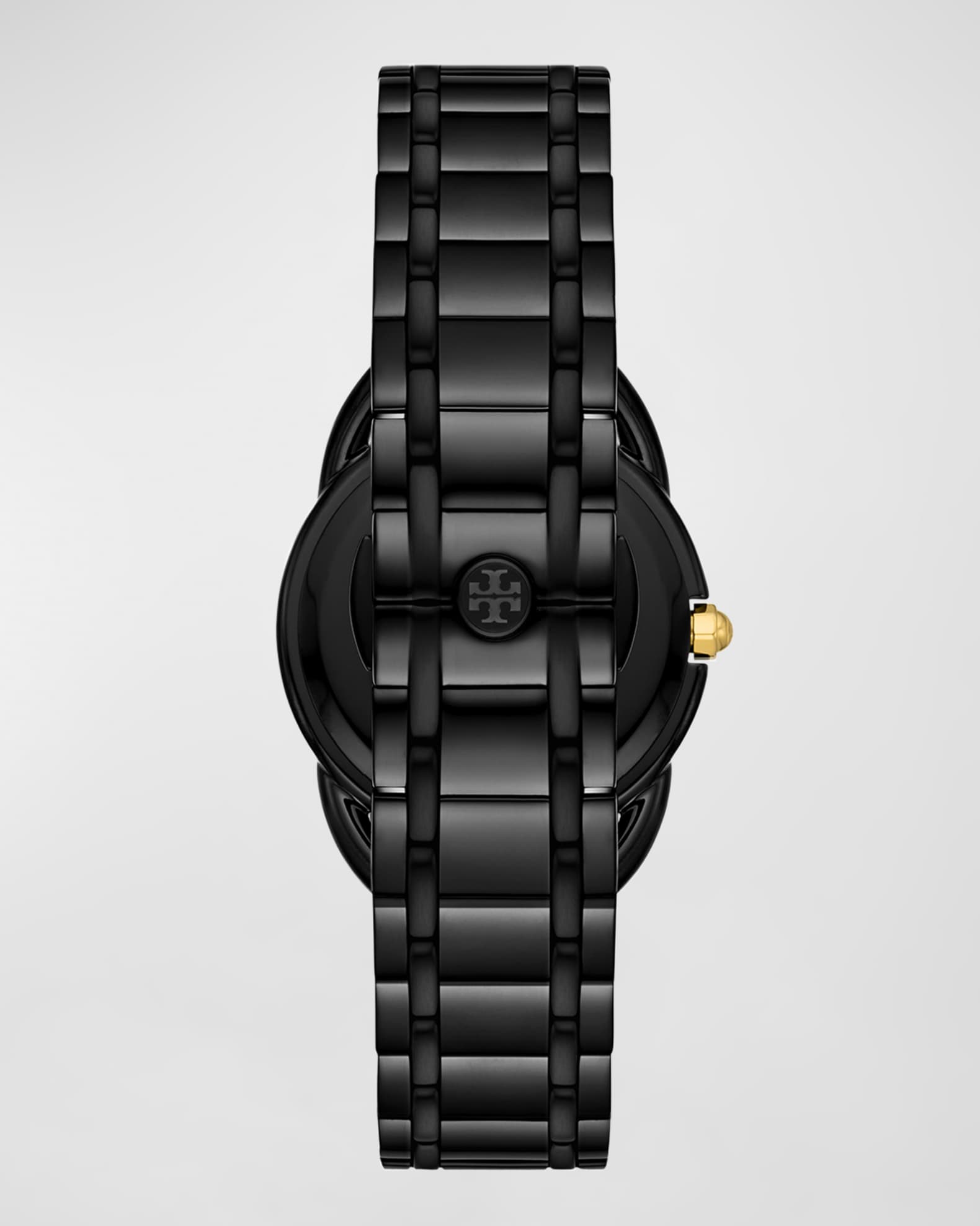 Tory Burch The Miller IP Black Stainless Steel Bracelet Watch Neiman