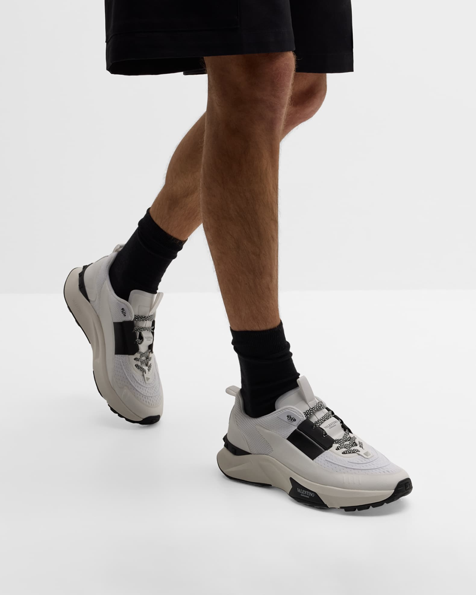 Men's True Act Mesh and Leather Runner Sneakers 1