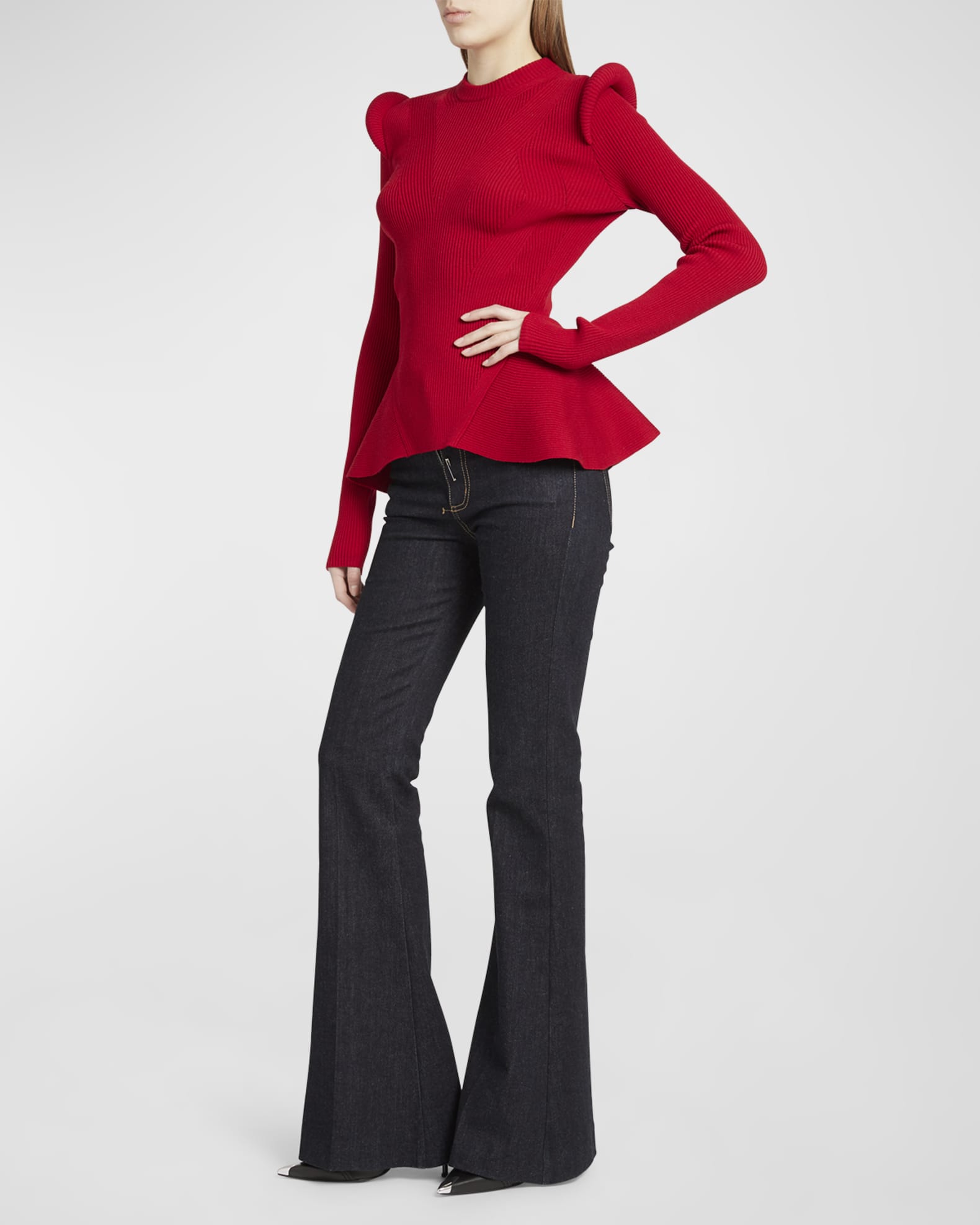 Womens peplum jumper cheap