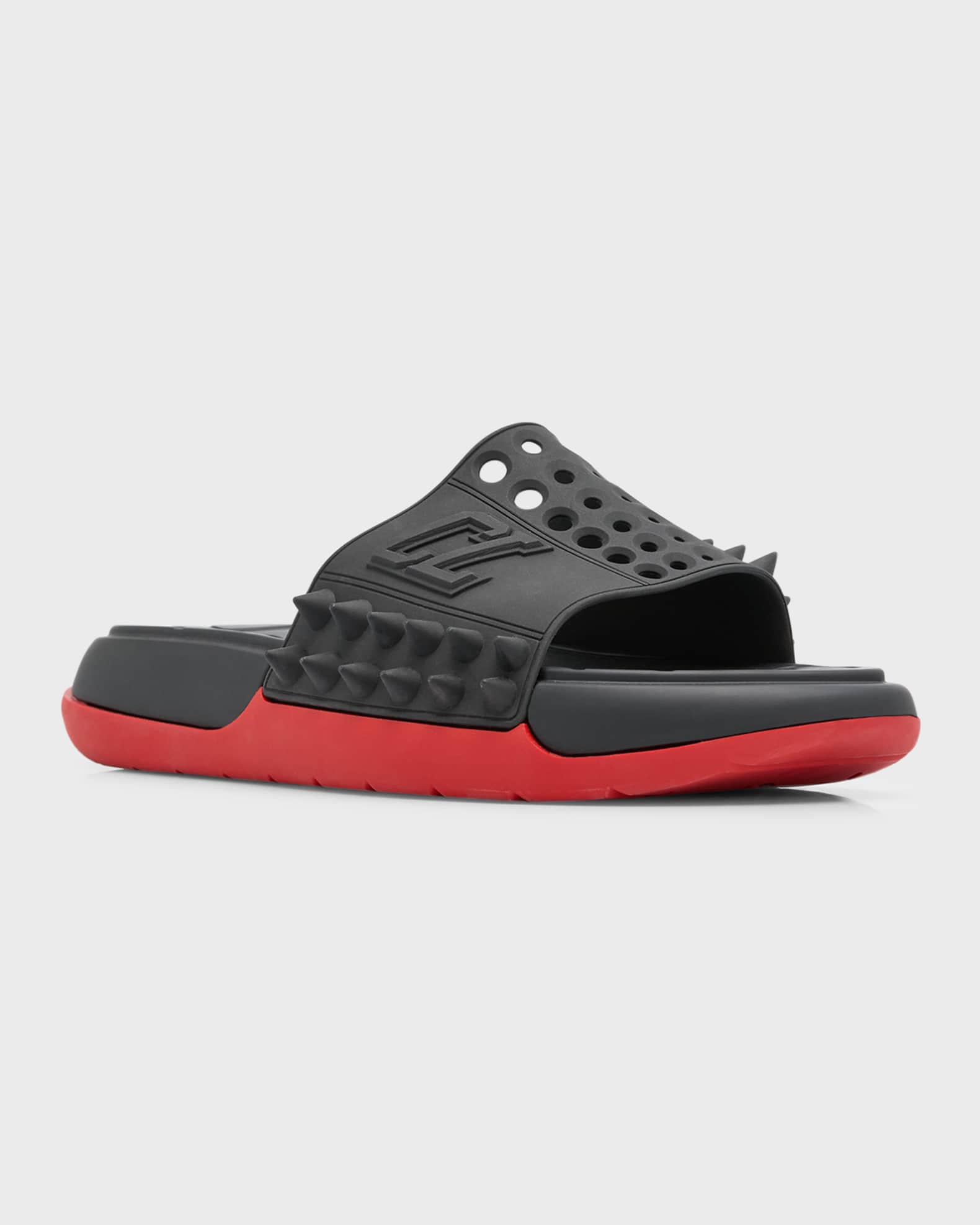 Christian Louboutin Men's Take It Easy Rubber Slide Sandals