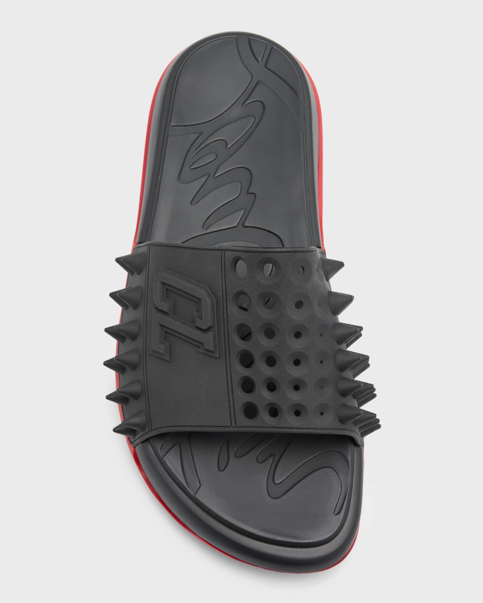 Christian Louboutin Men's Take It Easy Rubber Slide Sandals