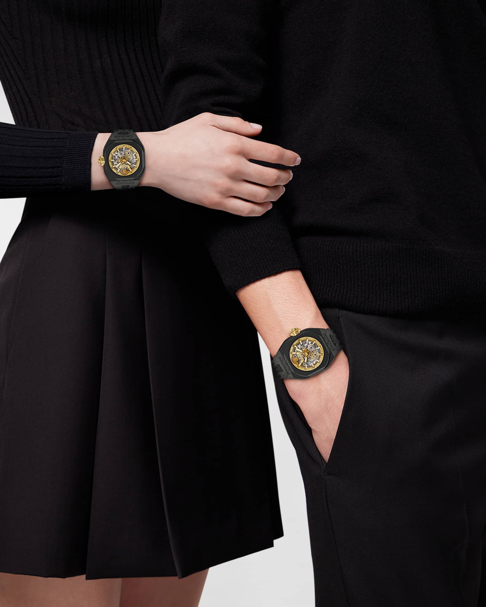 Versace skeleton watch store