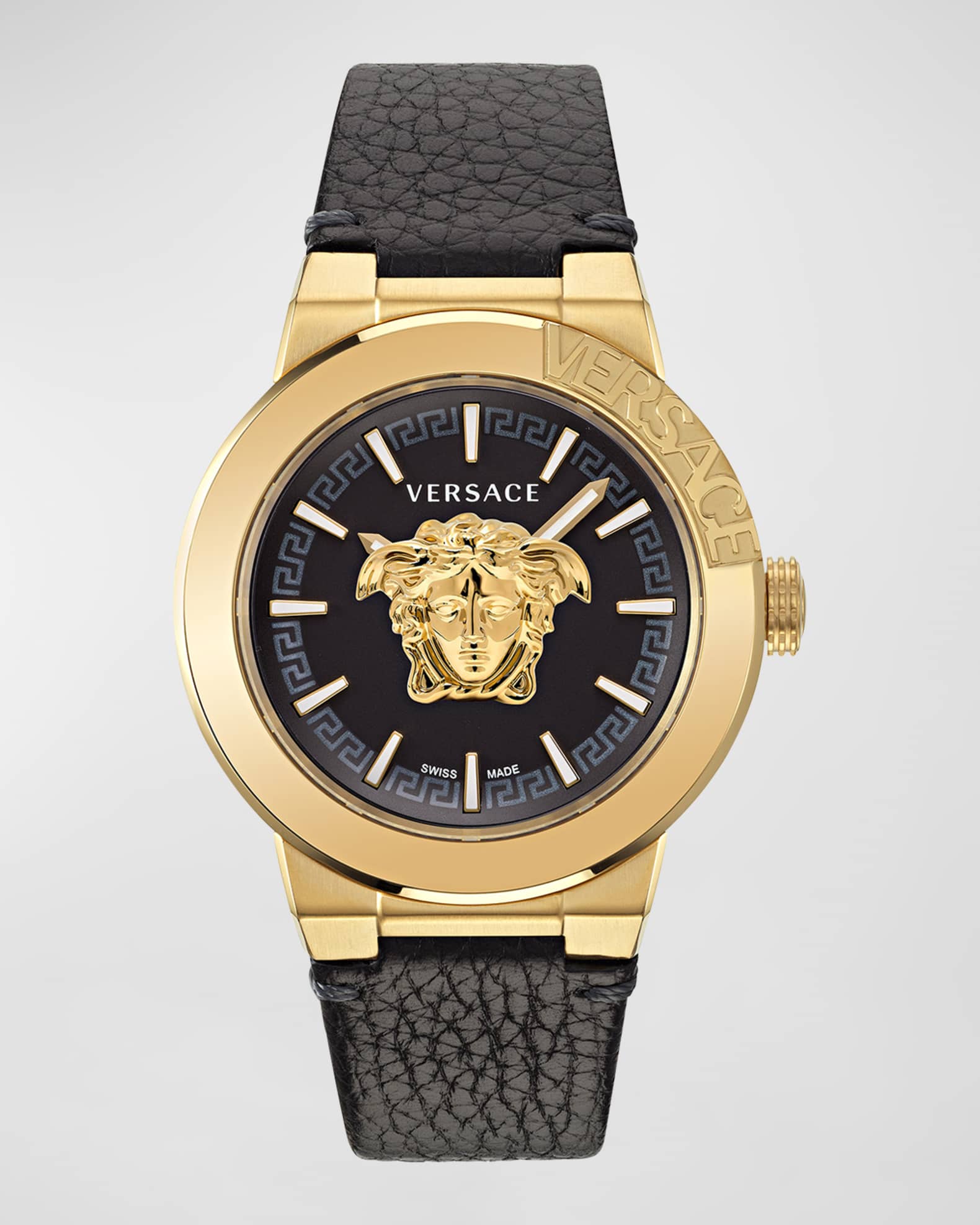 Versace Men s Medusa Infinite Leather Strap Watch 47mm Neiman
