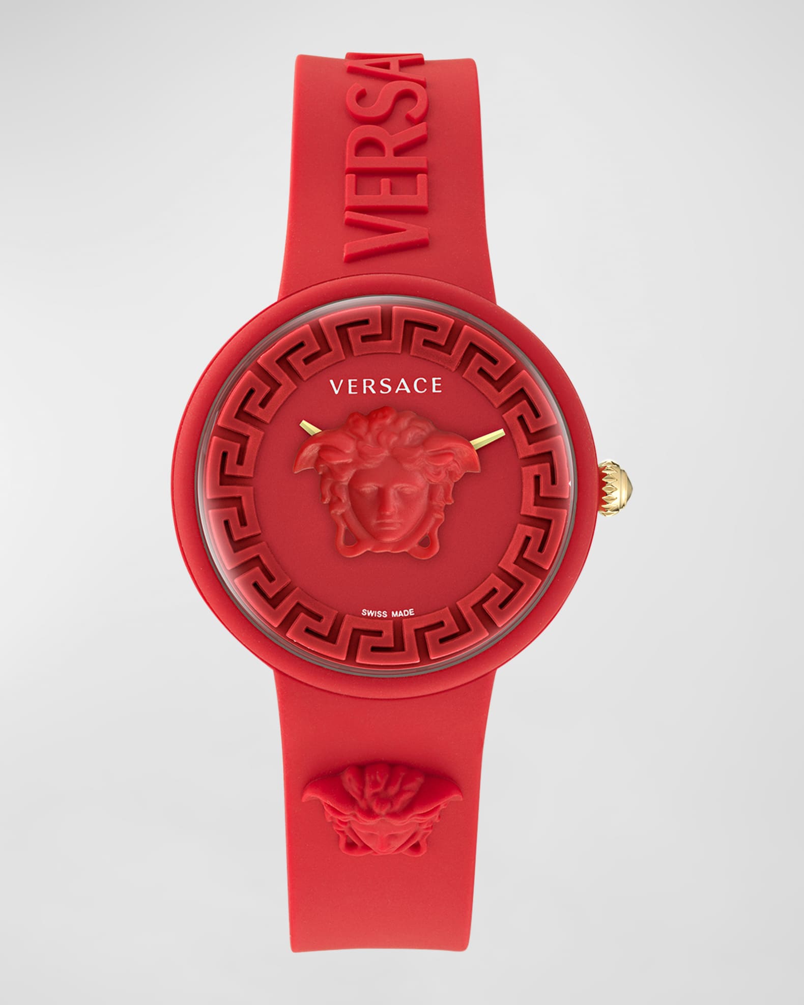 Versace Women's Swiss Medusa Pop Pink Silicone Strap Watch 39mm