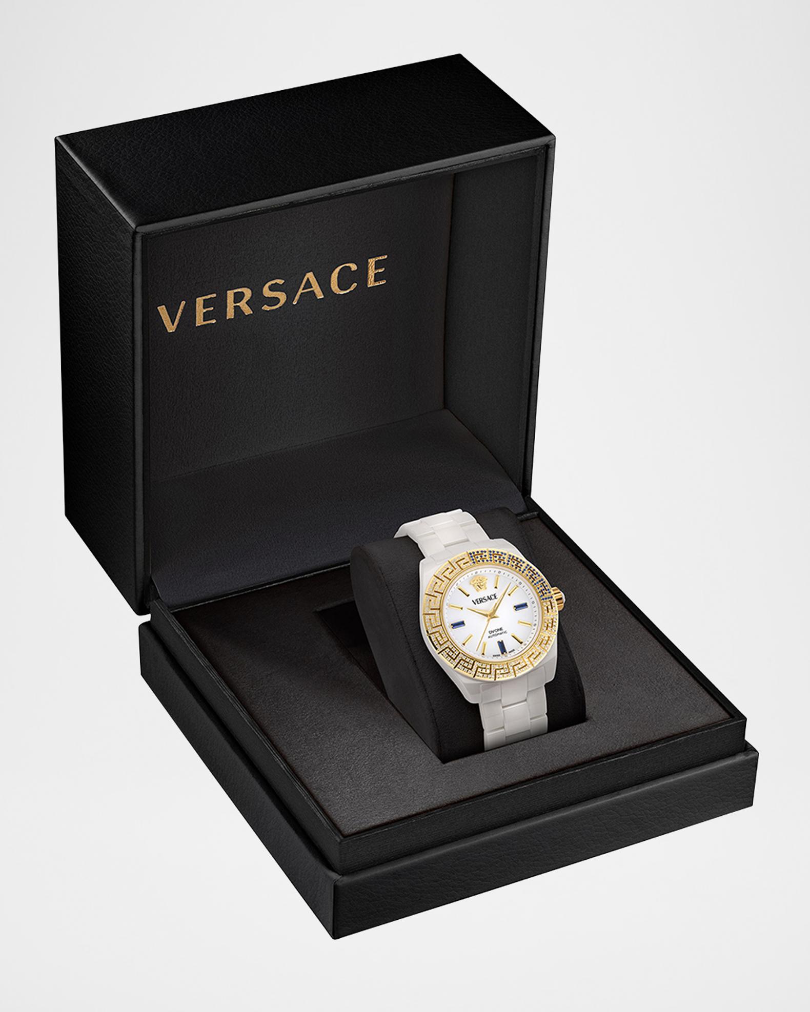 Versace 40mm DV One Automatic Watch with Bracelet Strap, White | Neiman ...