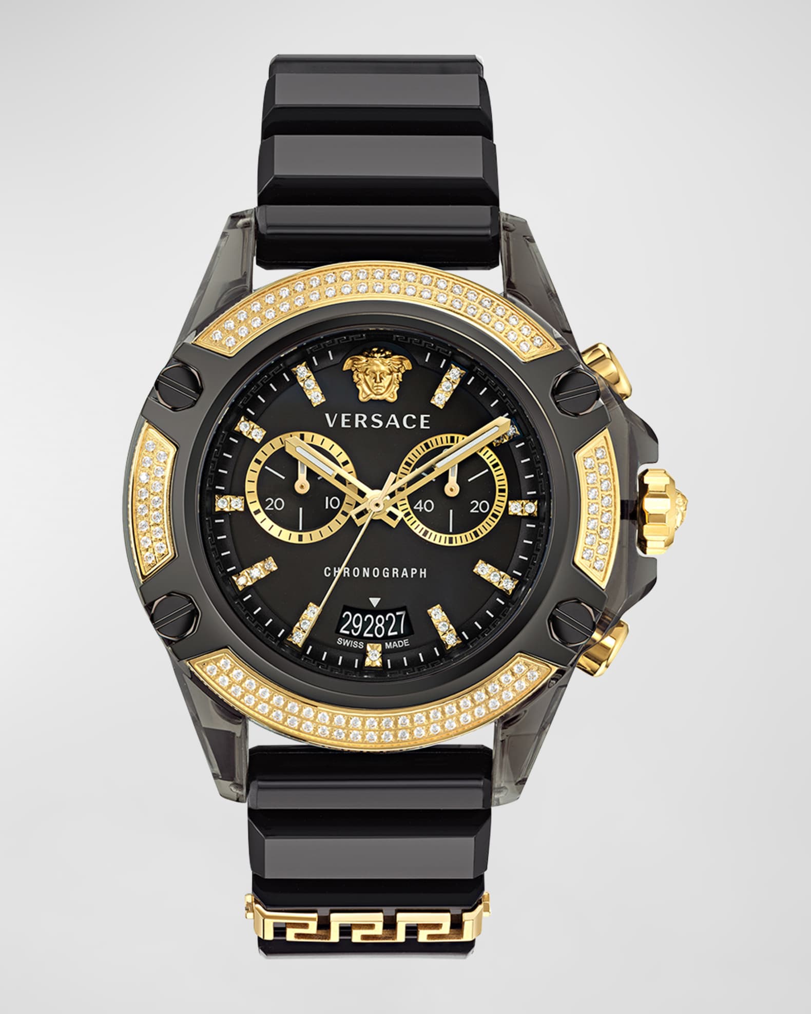 Versace Men's Icon Active Chronograph Silicone Strap Watch