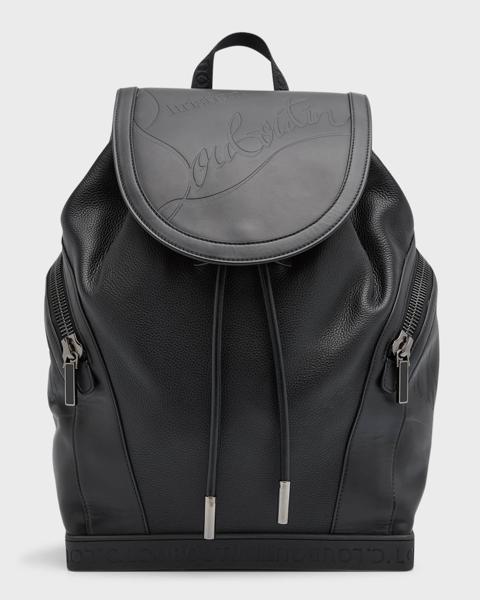 Christian Louboutin Explorafunk Logo Leather Backpack Black