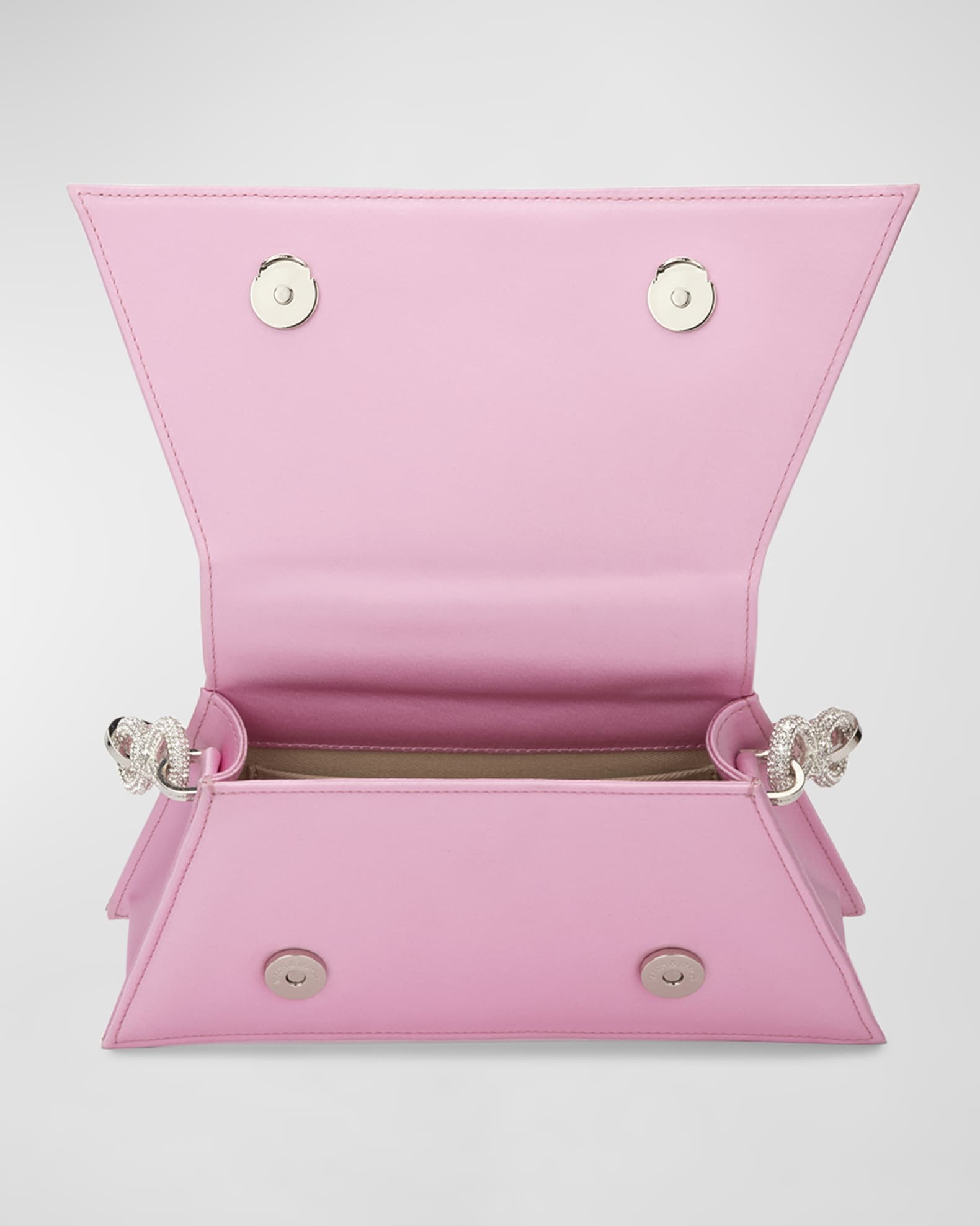 MACH & MACH Samantha Bow Satin Top-Handle Bag | Neiman Marcus