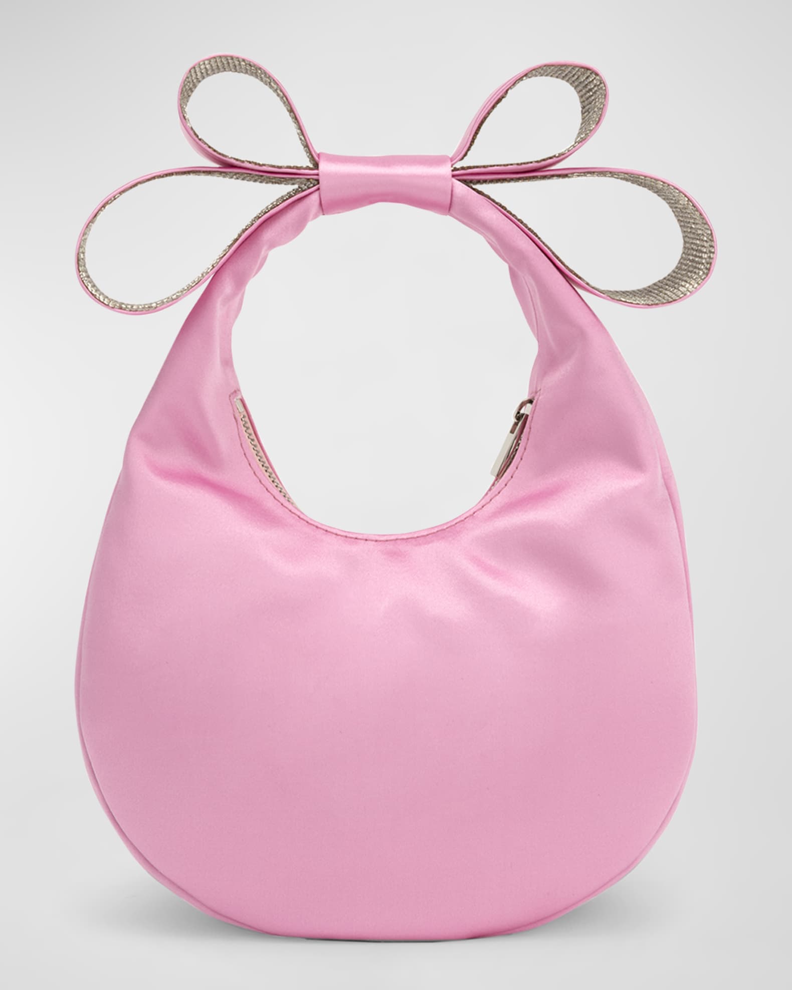 MACH & MACH Small Bow Satin Top-Handle Bag