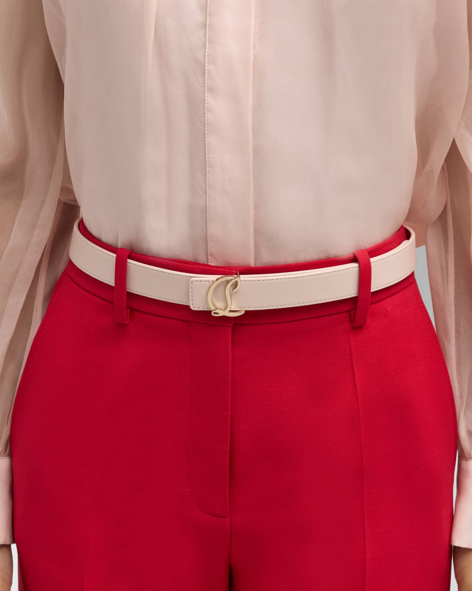 CL Logo Leather Belt 1