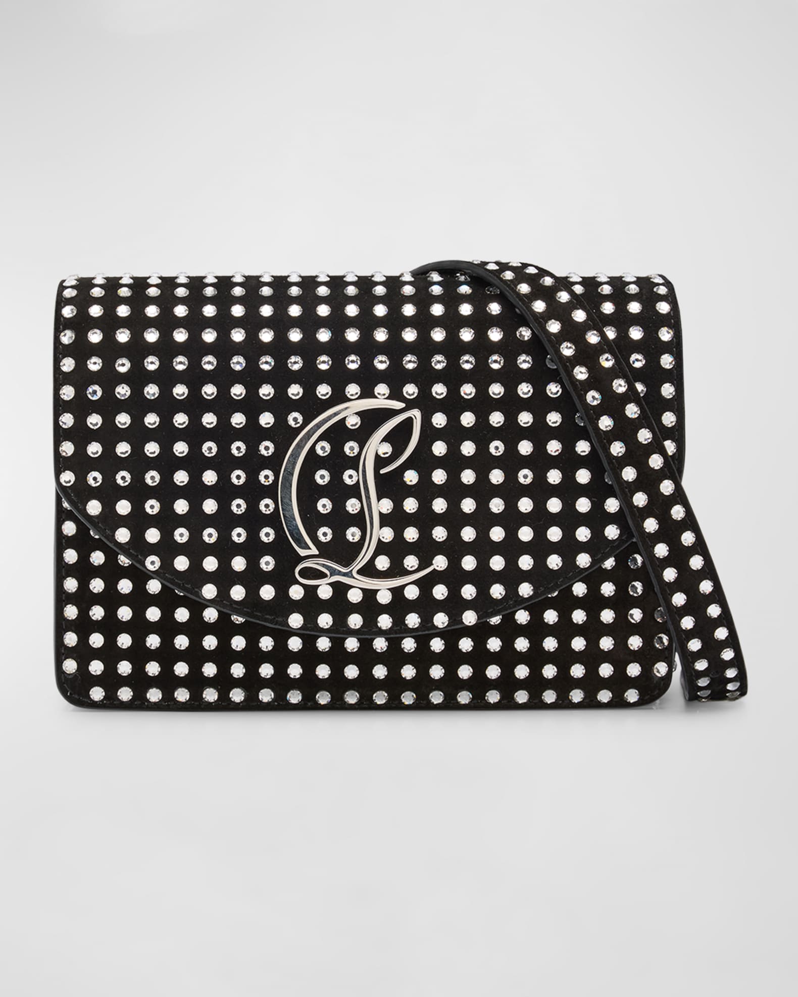 Loubi54 Small Crossbody in Strass Suede 0