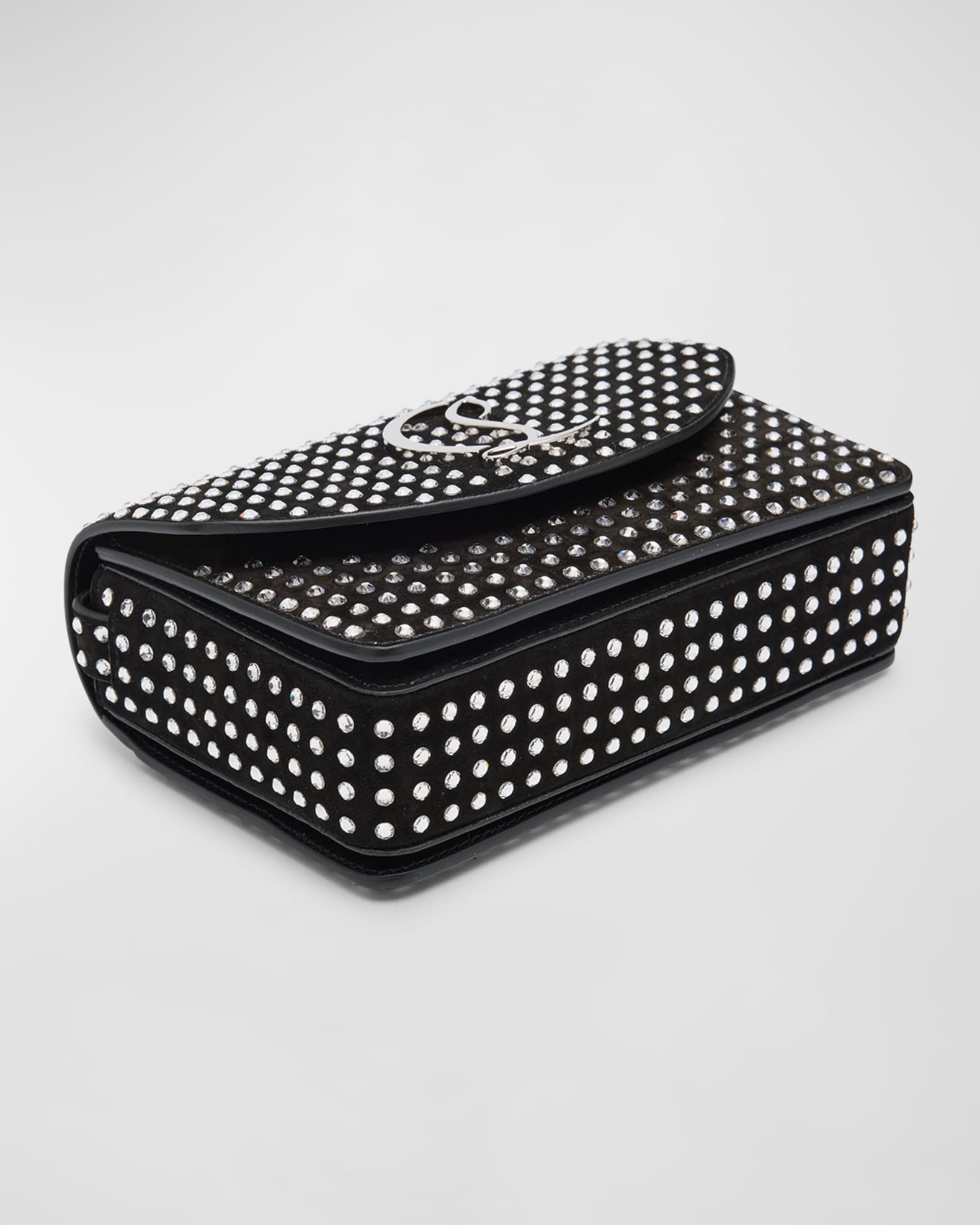 Loubi54 Small Crossbody in Strass Suede 1