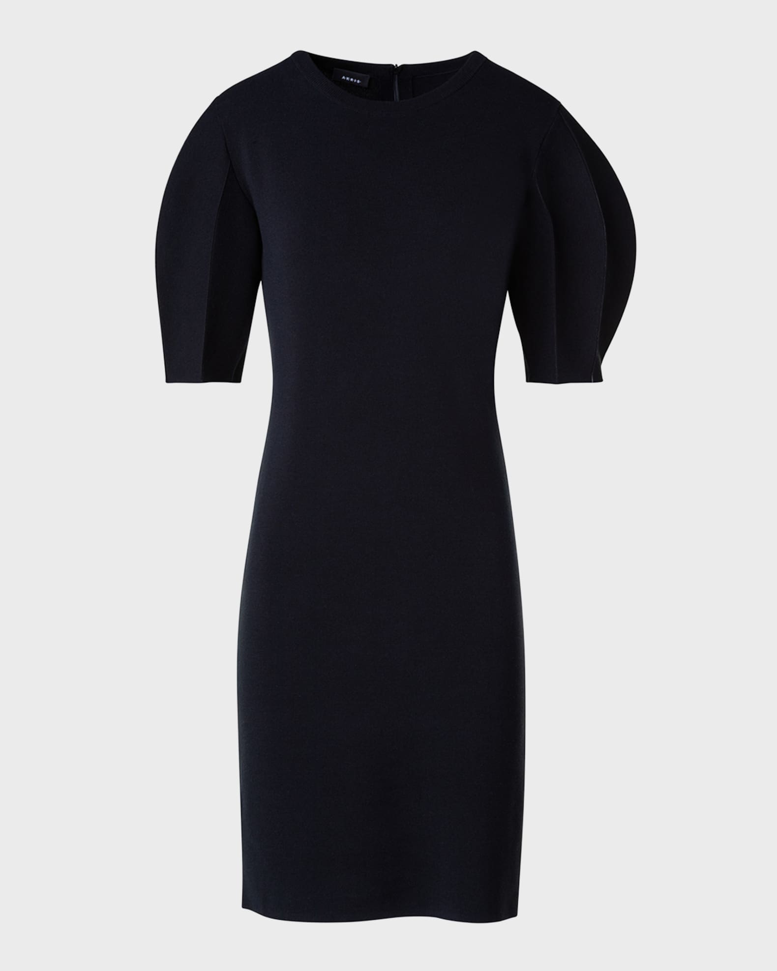 Volume Puff-Sleeve Short Dress 0