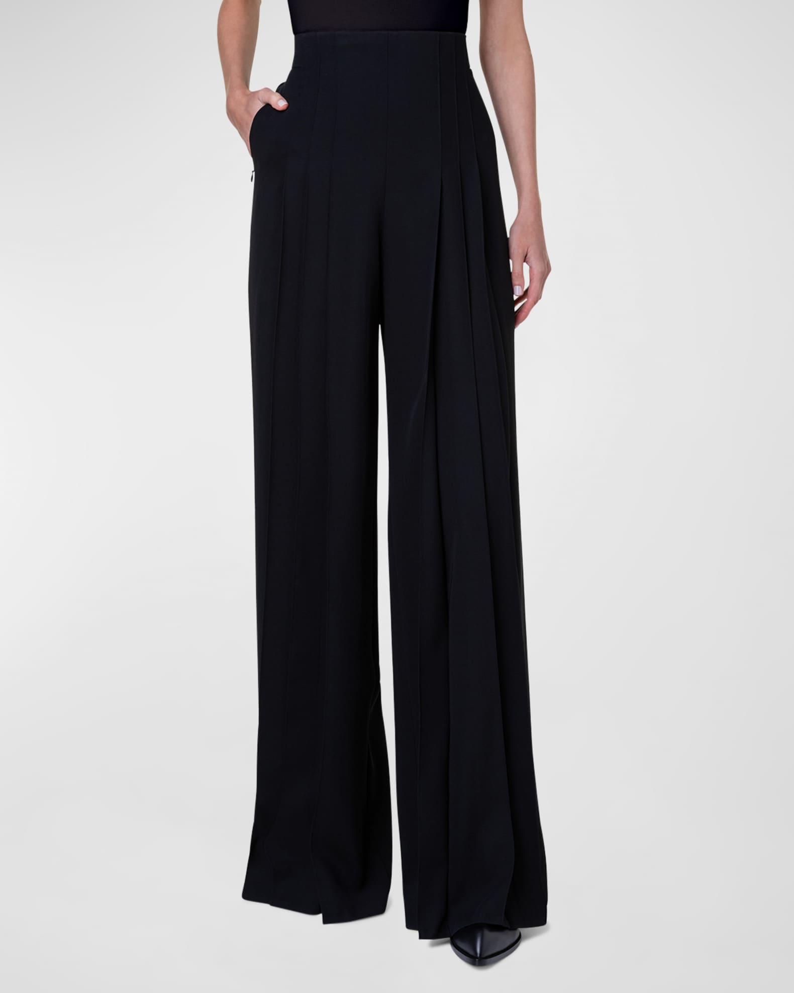 Miyuki Pleated Wide-Leg Trousers 1