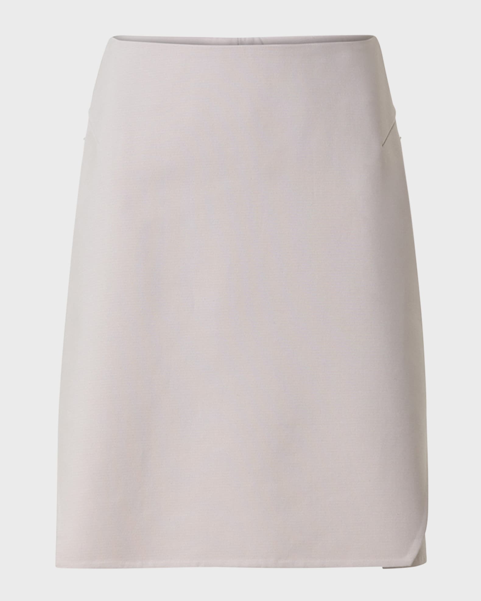 Akris Cotton Short Skirt with Trapezoid Slit Detail