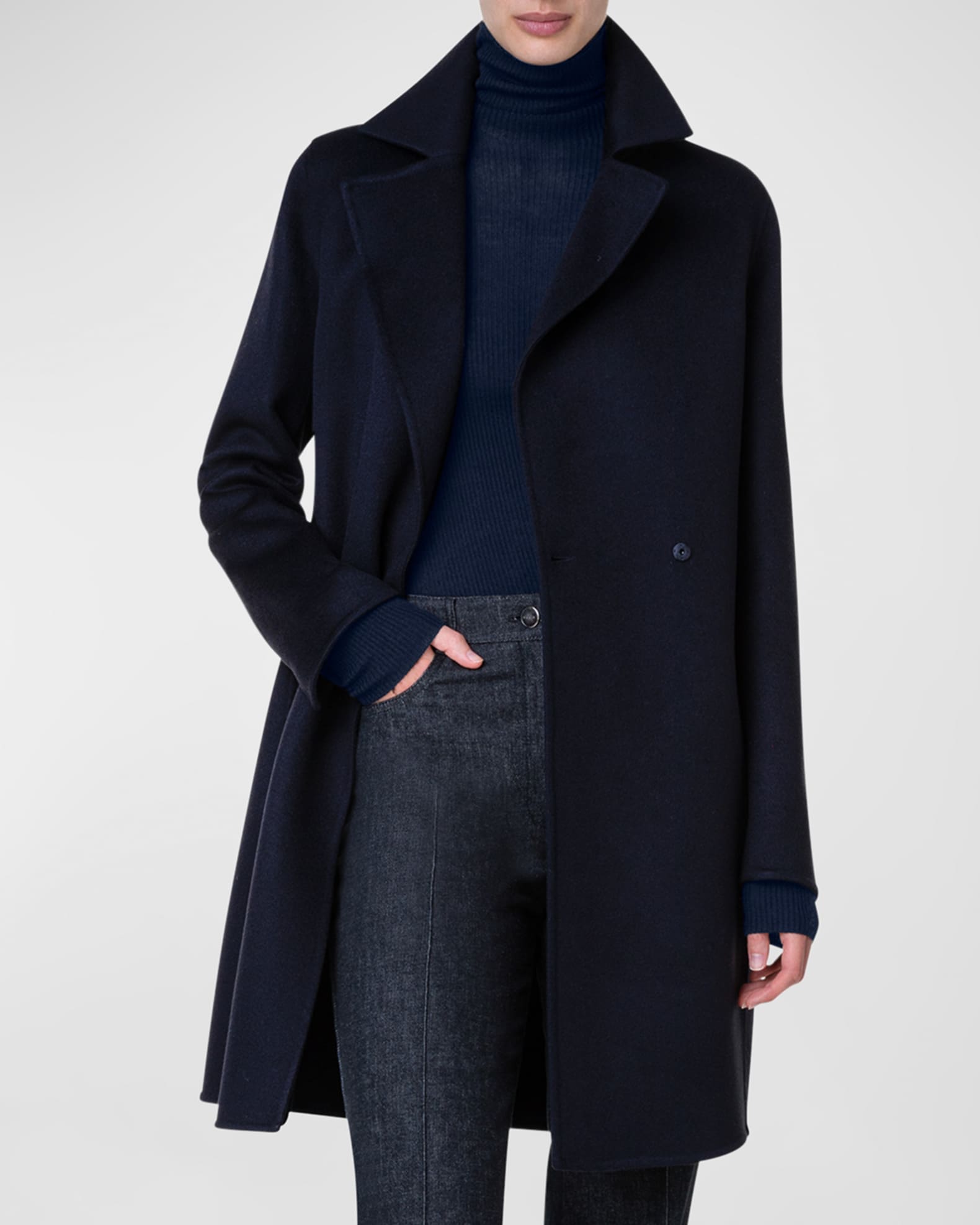 Bera Brushed Cashmere Doble-Breasted Coat 1