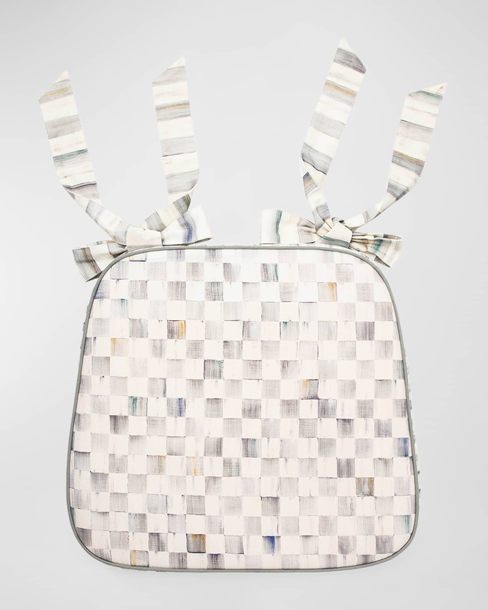 MacKenzie-Childs Sterling Check Chair Cushion