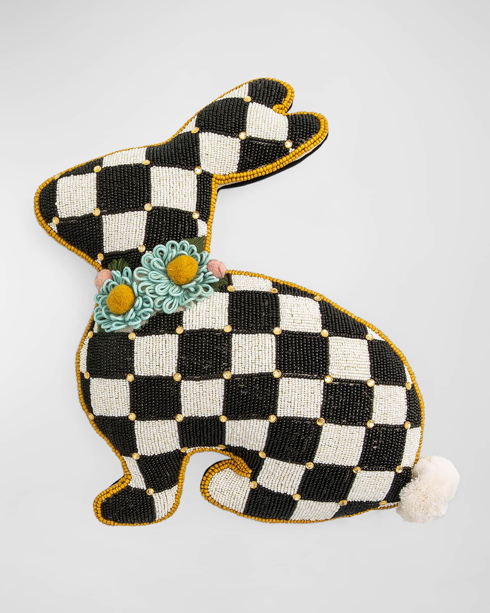 MacKenzieChilds Beaded Bunny Pillow Neiman Marcus