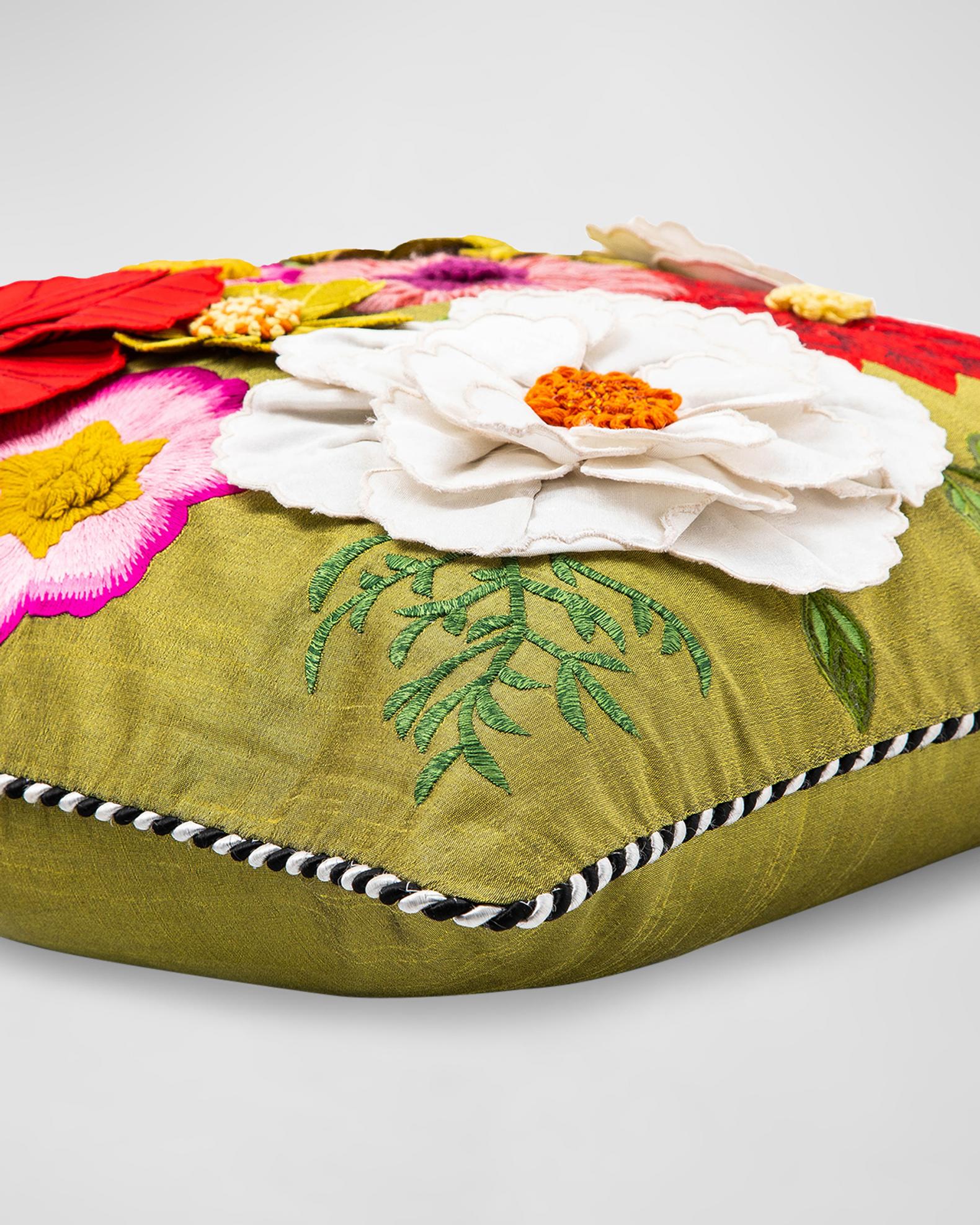 MacKenzie-Childs Fleur de Leaf Decorative Pillow | Neiman Marcus