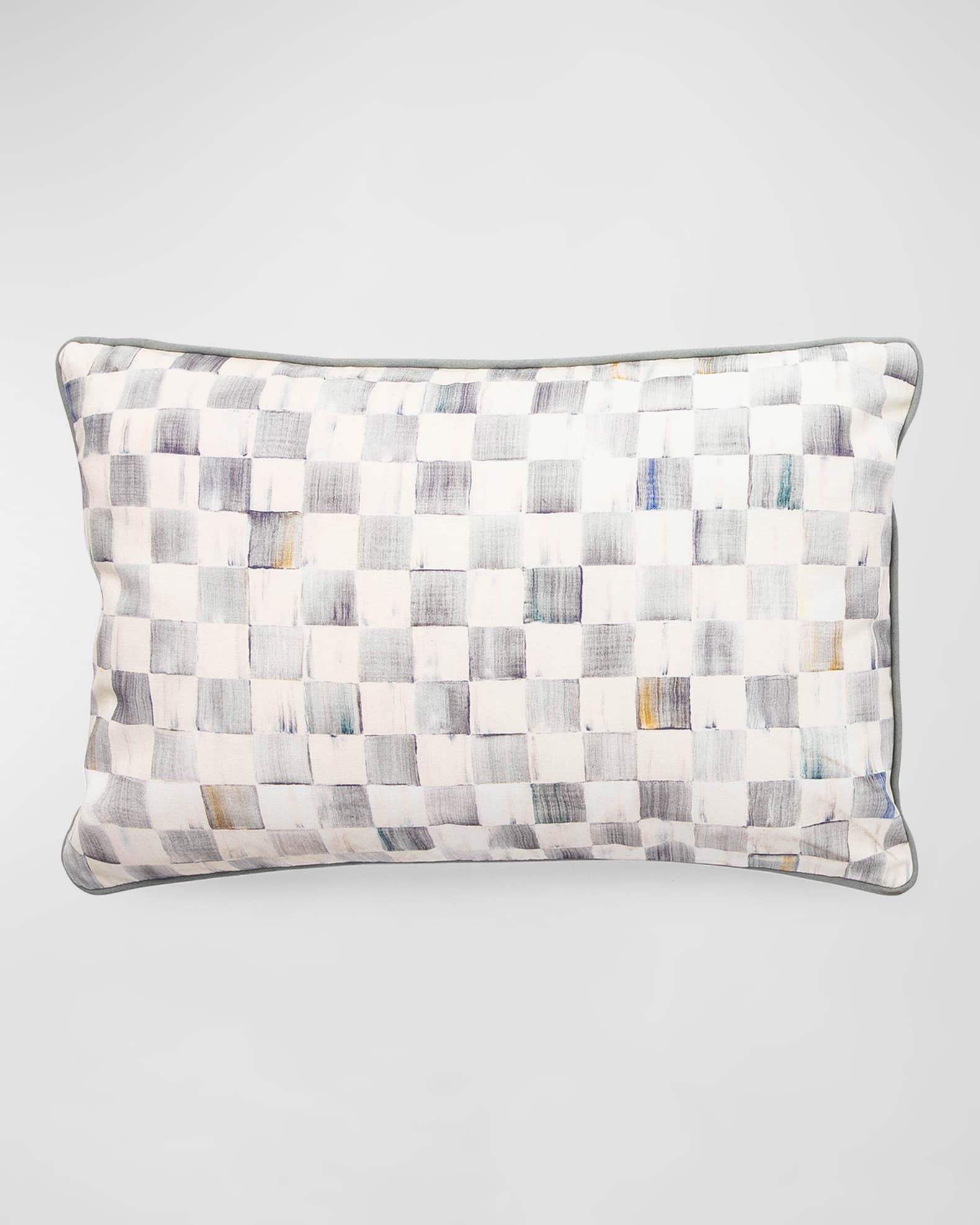 MacKenzie-Childs Sterling Check Lumbar Pillow