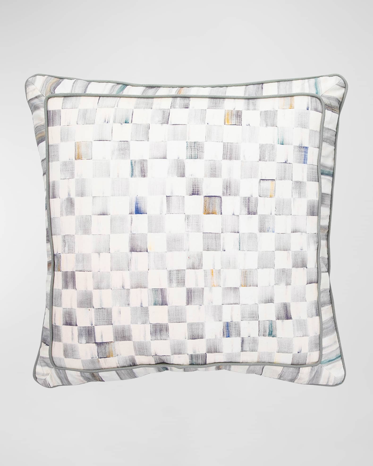 MacKenzie-Childs Sterling Check Decorative Pillow