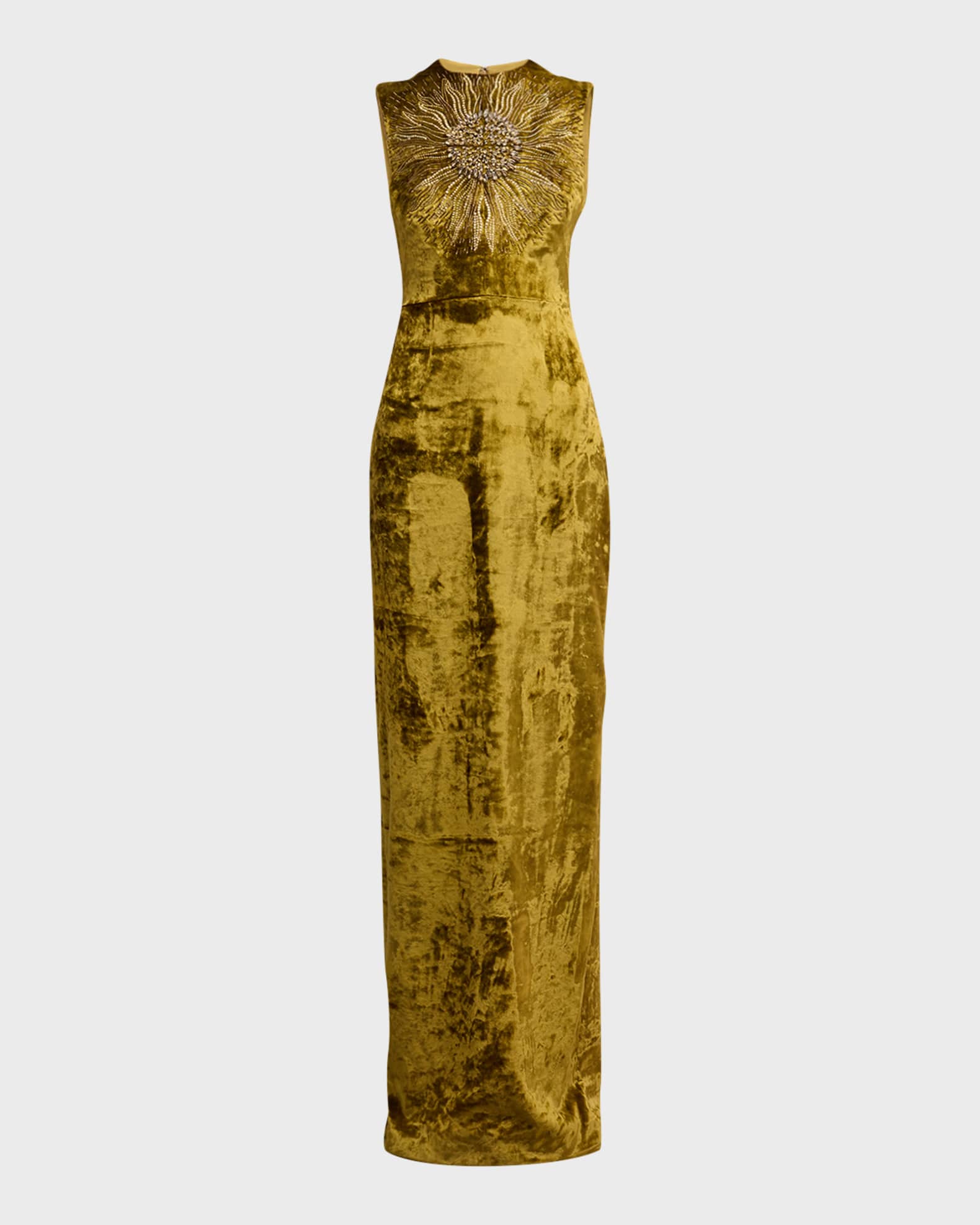 Crushed cheap velvet gown