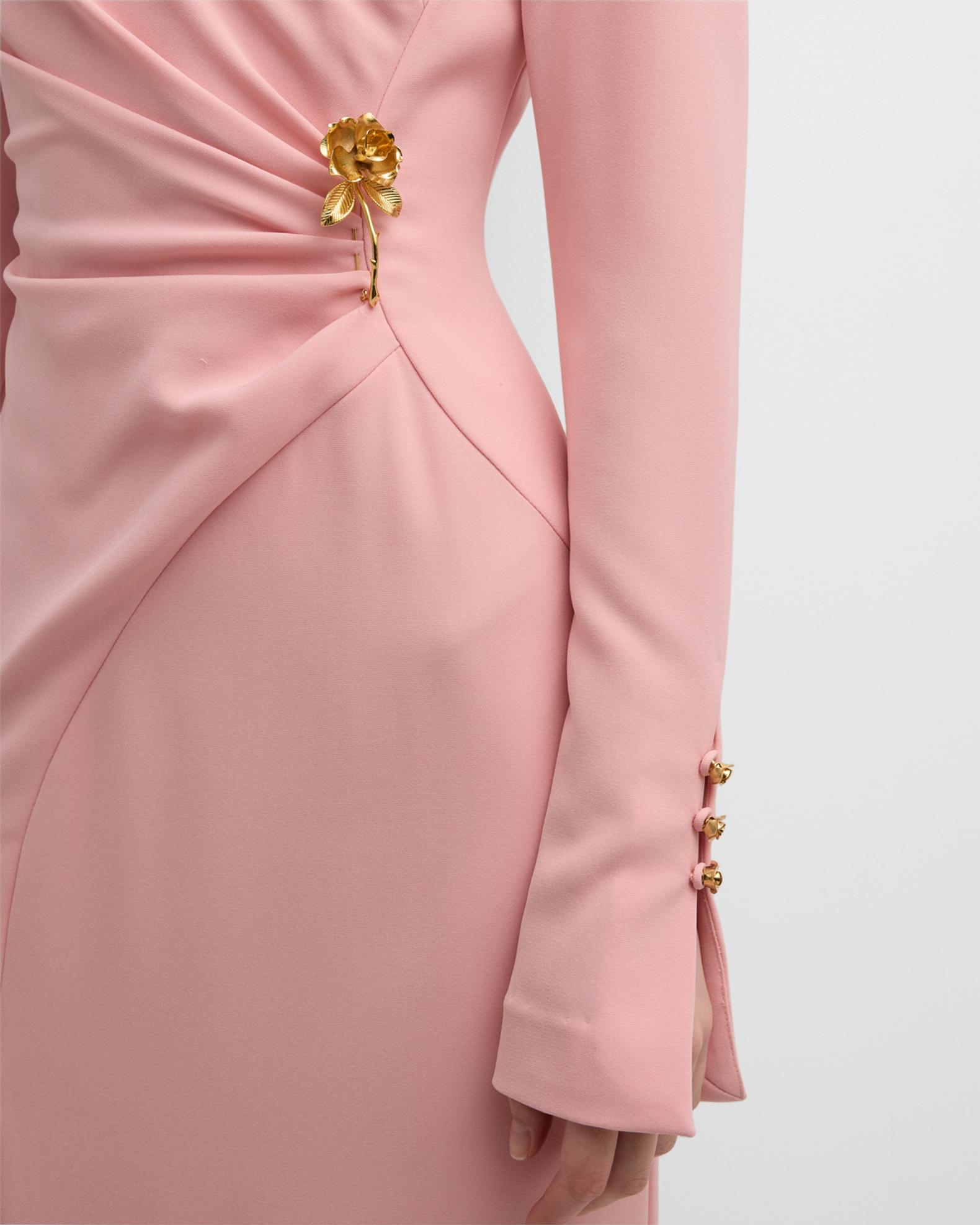 Robe Lela Rose Rose Faille Blush - Taille 6 - 100% Soie - Sans Manches - Neuf Avec étiquettes