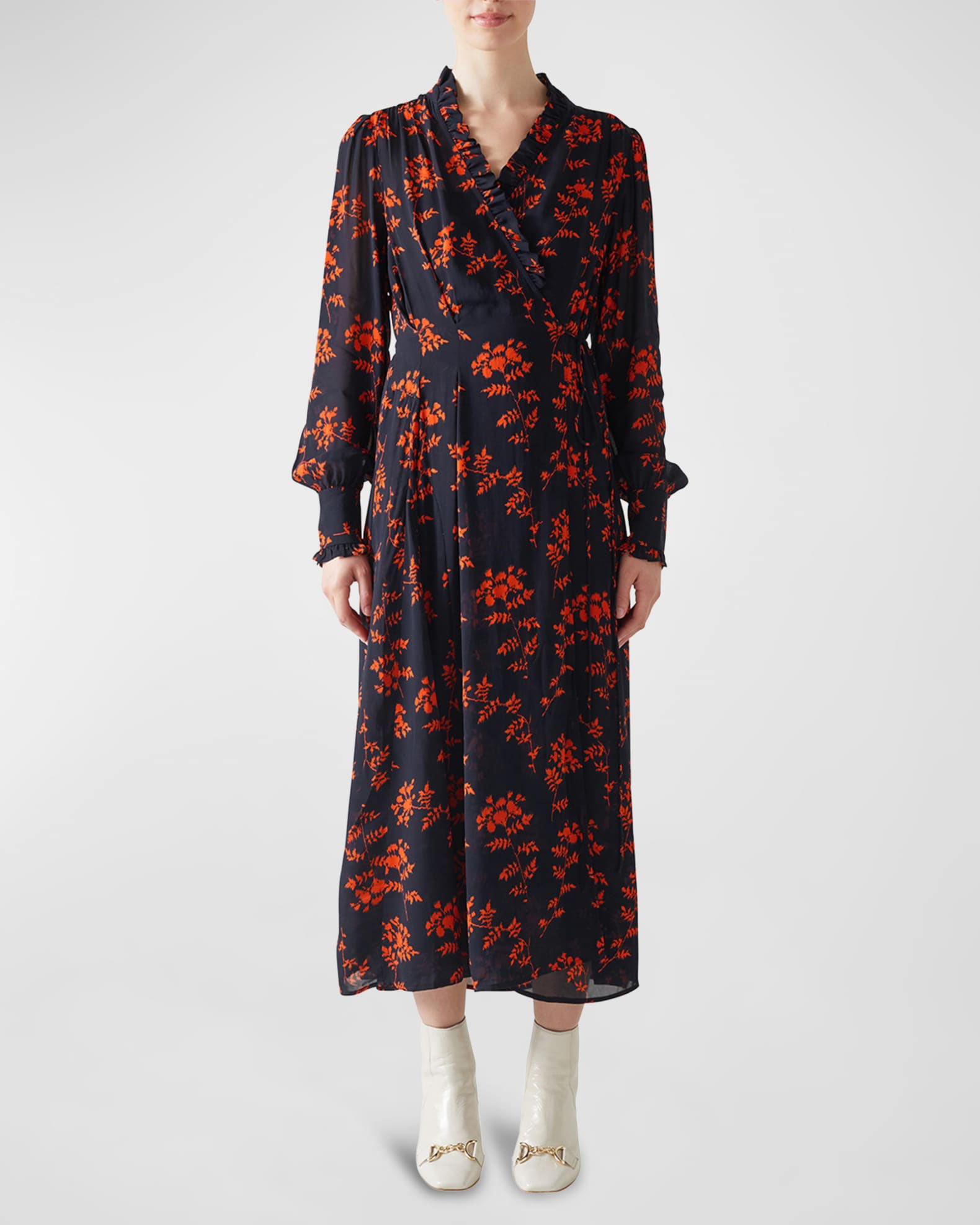 Odetta lace top midi dress