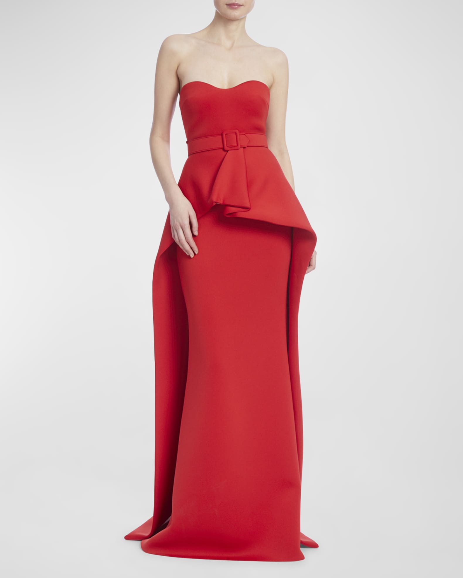 Belted top peplum dress