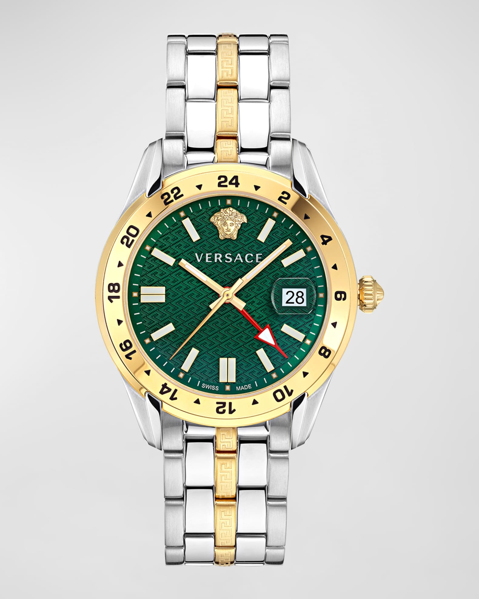 Versace Men s Greca Time Two Tone Bracelet Watch 41mm Neiman Marcus