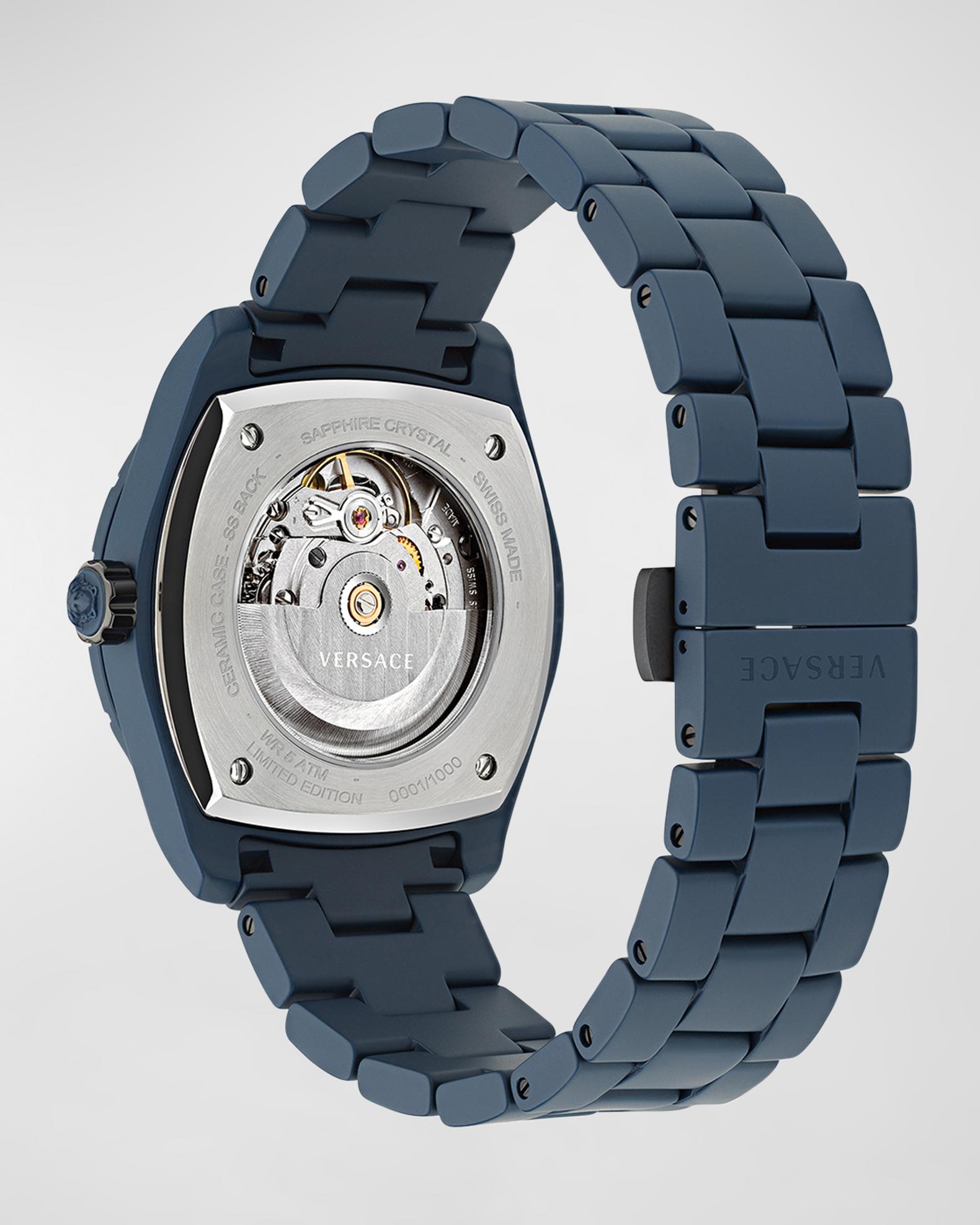 Versace Men's DV One Automatic Blue Ceramic Bracelet Watch, 43mm ...