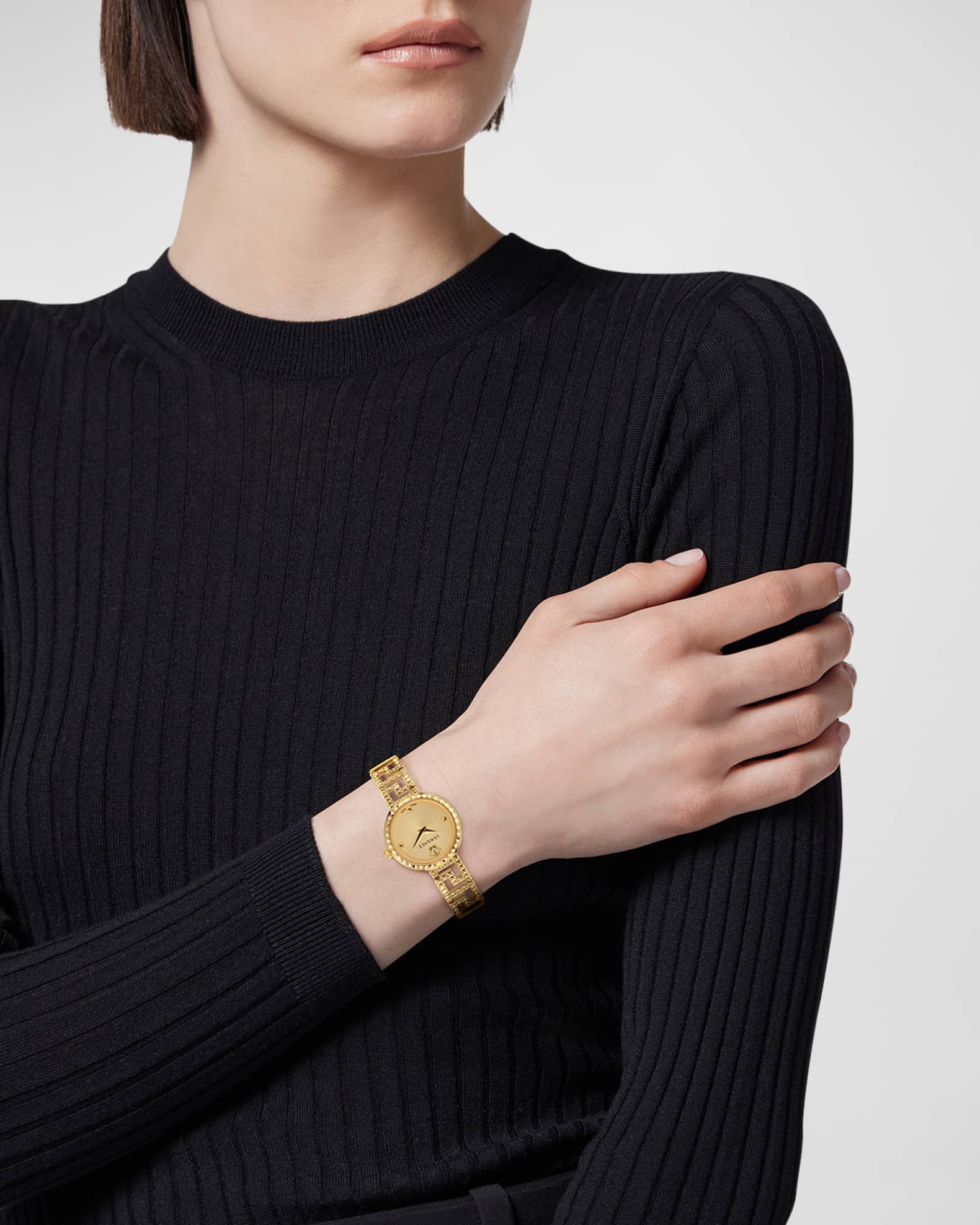 28mm Greca Goddess Watch with Bracelet Strap, Gold Plated 1