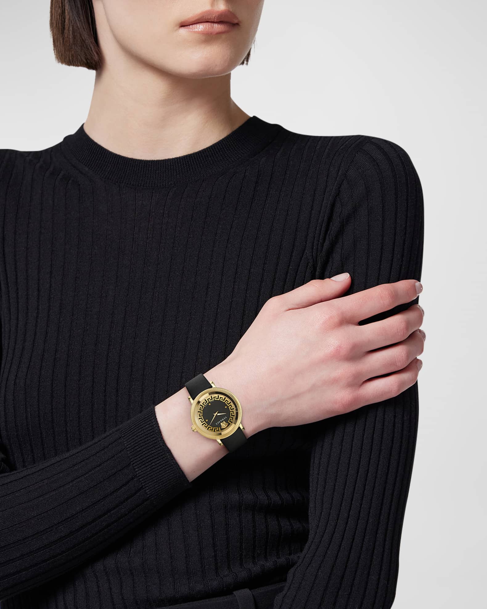 Versace black daphnis watch top