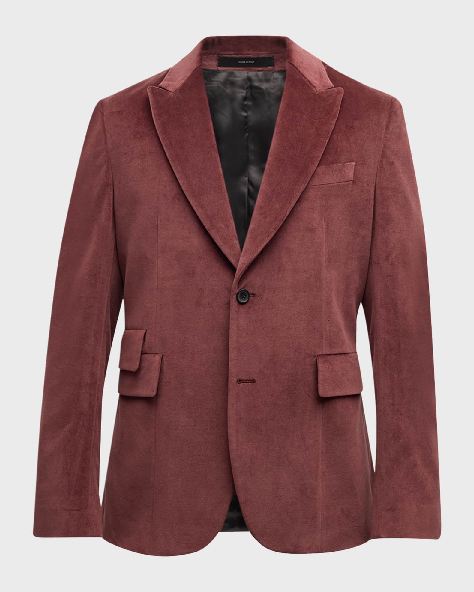 Maroon velvet sport online coat