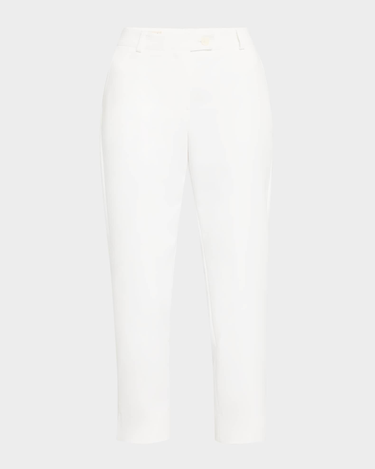 Mid-Rise Slim-Leg Ankle Cotton-Blend Pants 0