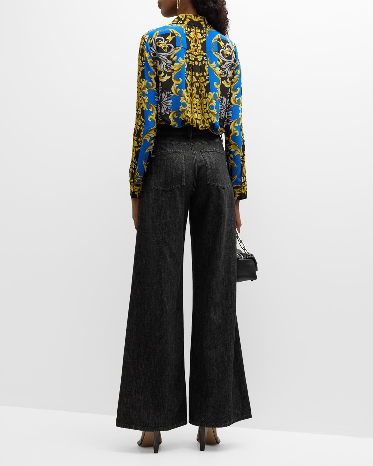 Jean Alice + Olivia Trish Embellished - Taille 28 - Couleur Navy - Modèle Flared - Neuf Sans étiquette
