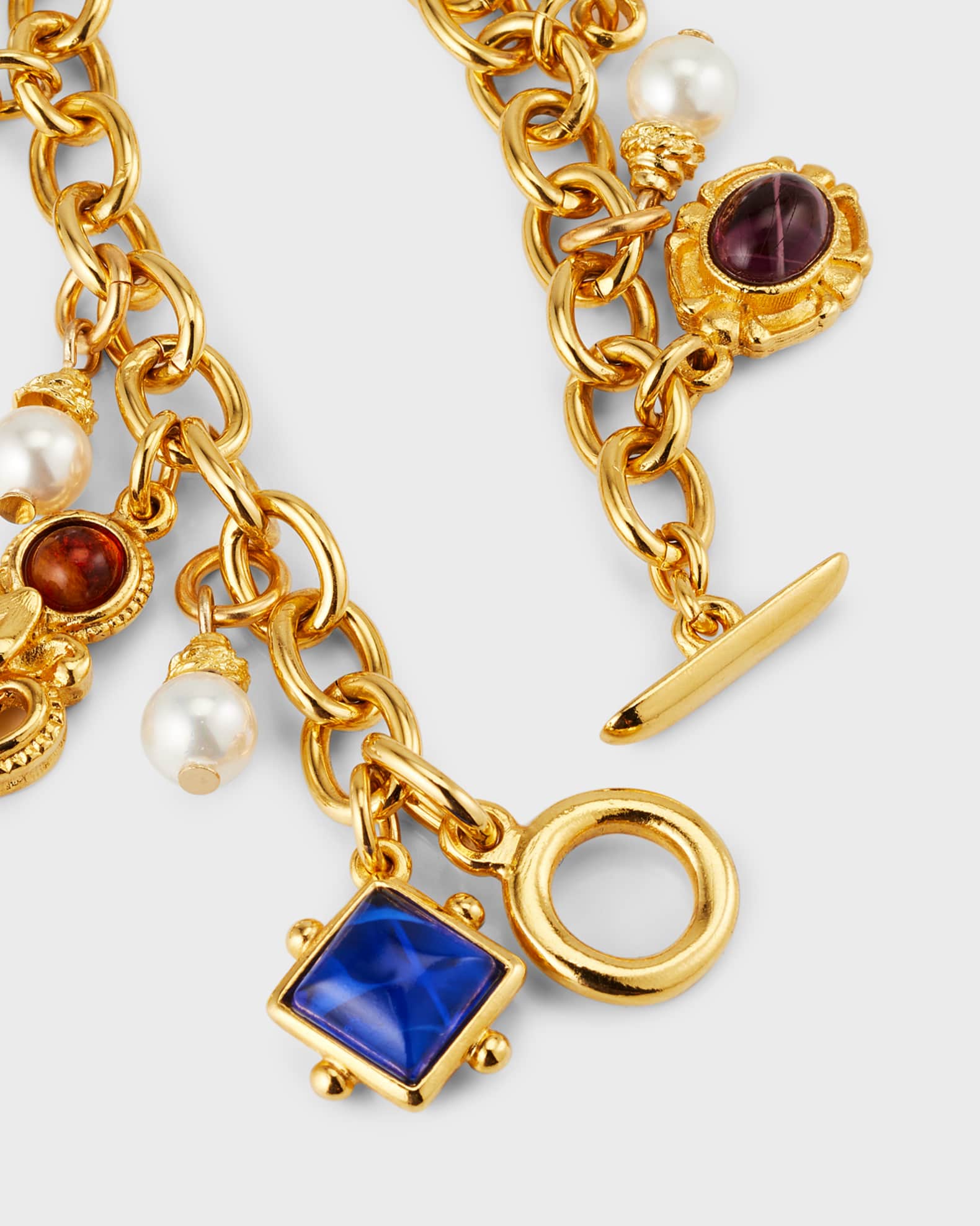 Ben-Amun Stone and Pearly Charm Bracelet | Neiman Marcus