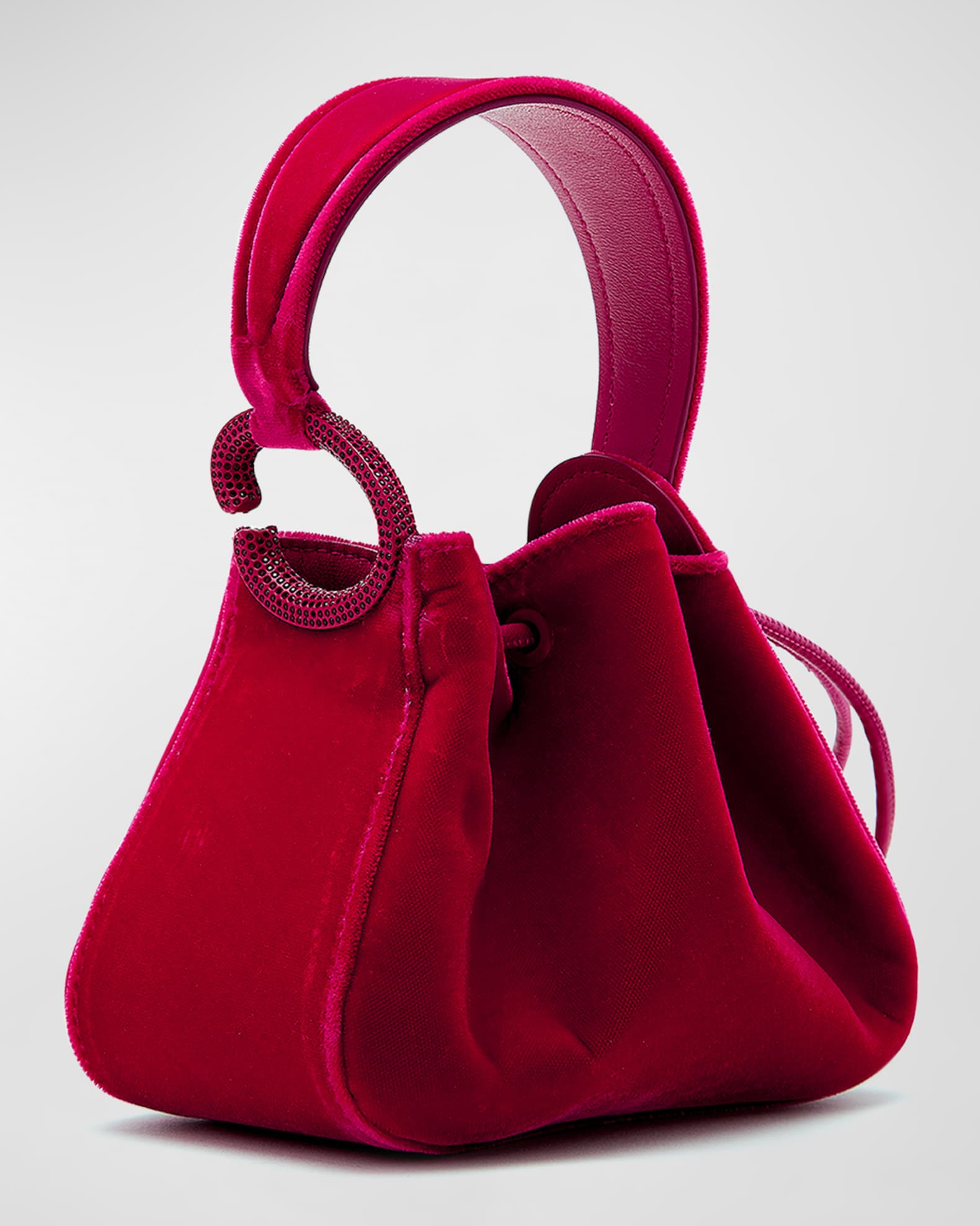 Prada Small Top Handle Velvet Shoulder Bag