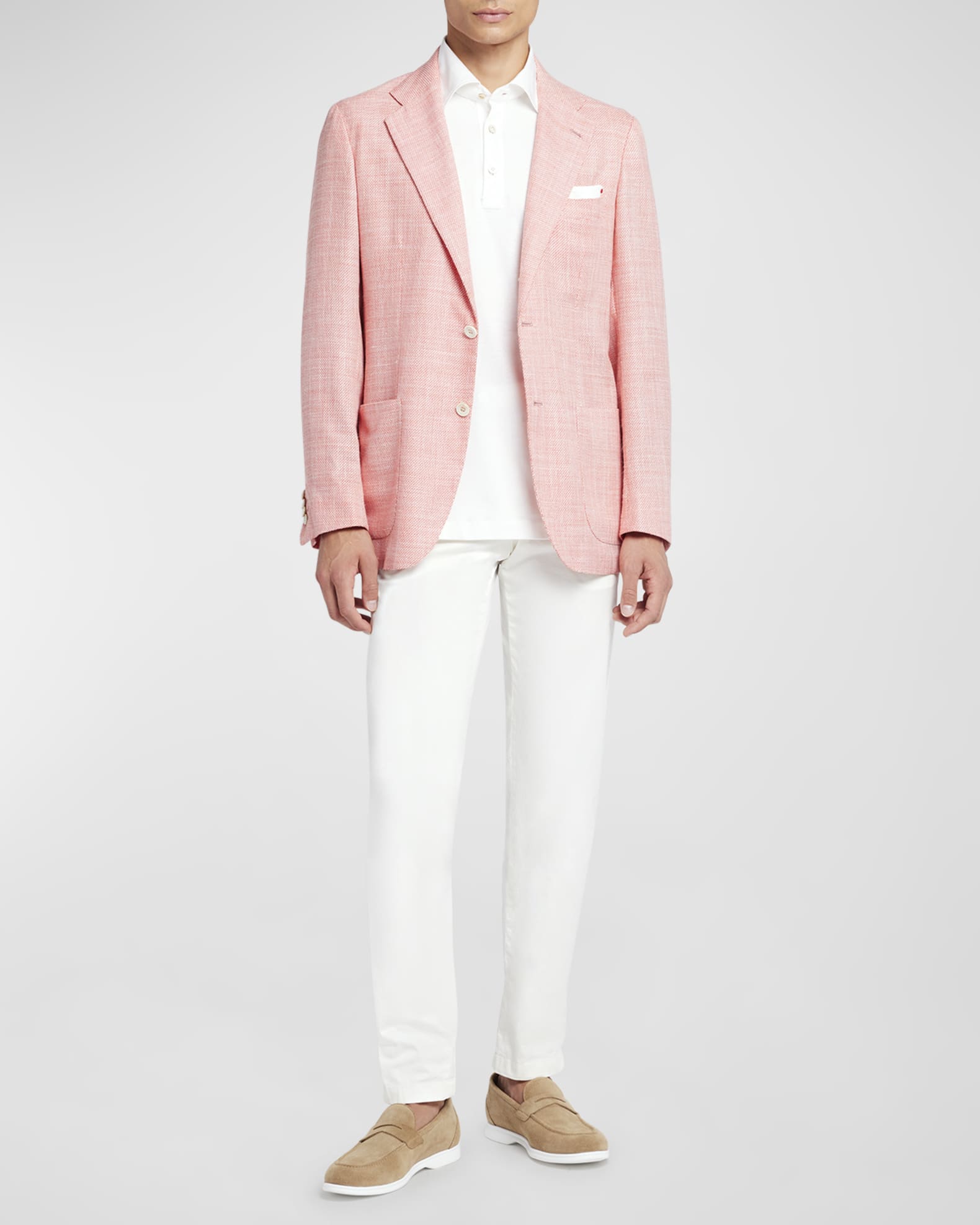 Men's Textured Wool-Blend Blazer - Thumbnail 2
