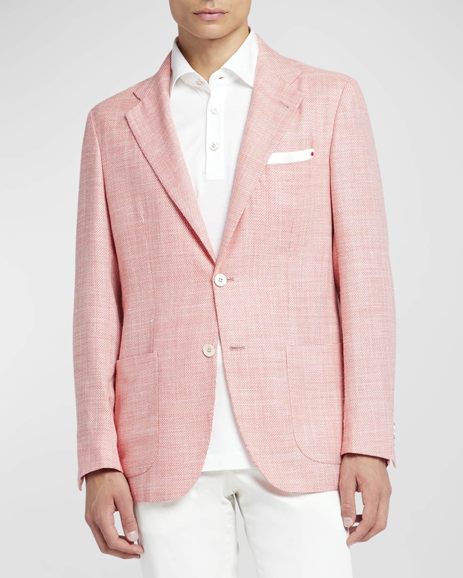 Men s Textured Wool Blend Blazer